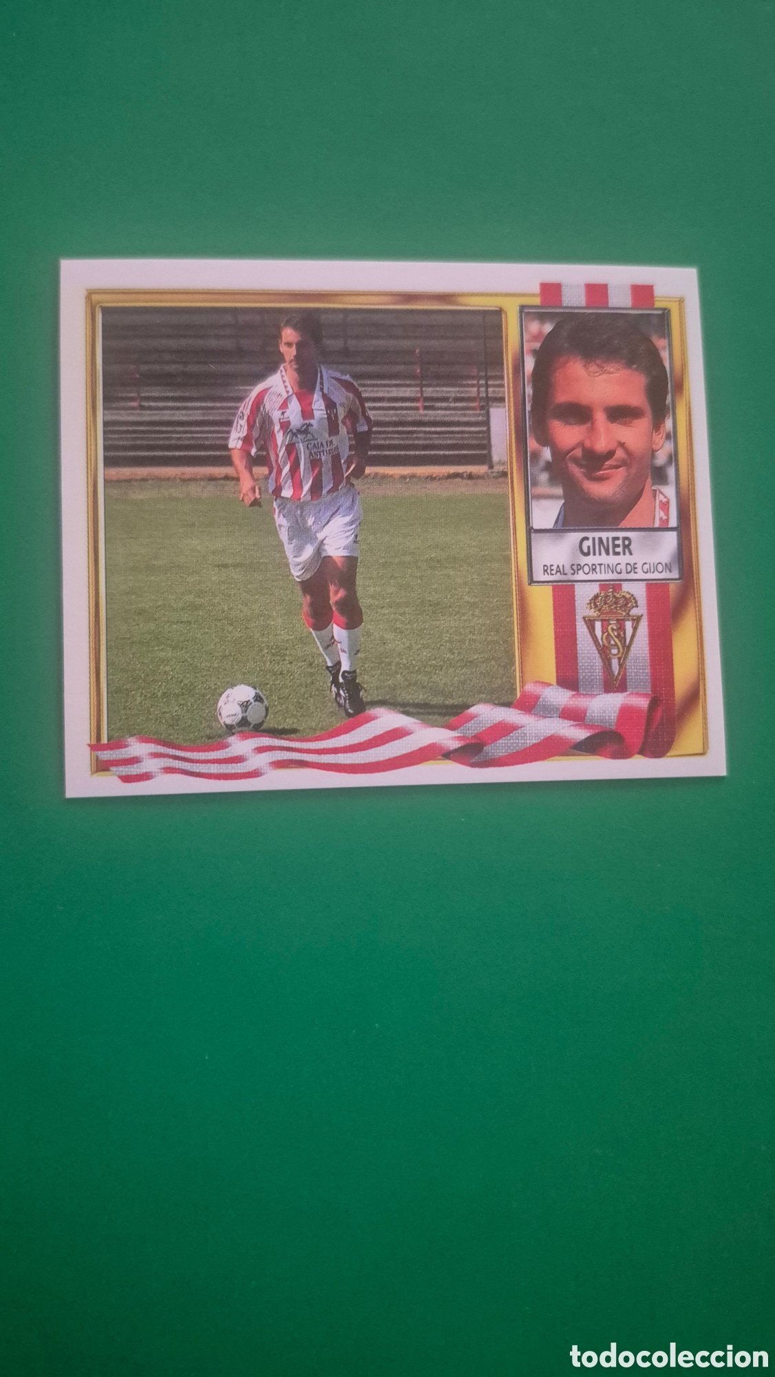 Cromos de f&uacute;tbol: CROMO SIN PEGAR NUNCA PEGADO ALBUM LIGA ESTE 95 96 1995 1996 FICHAJES # 15 GINER SPORTING GIJON