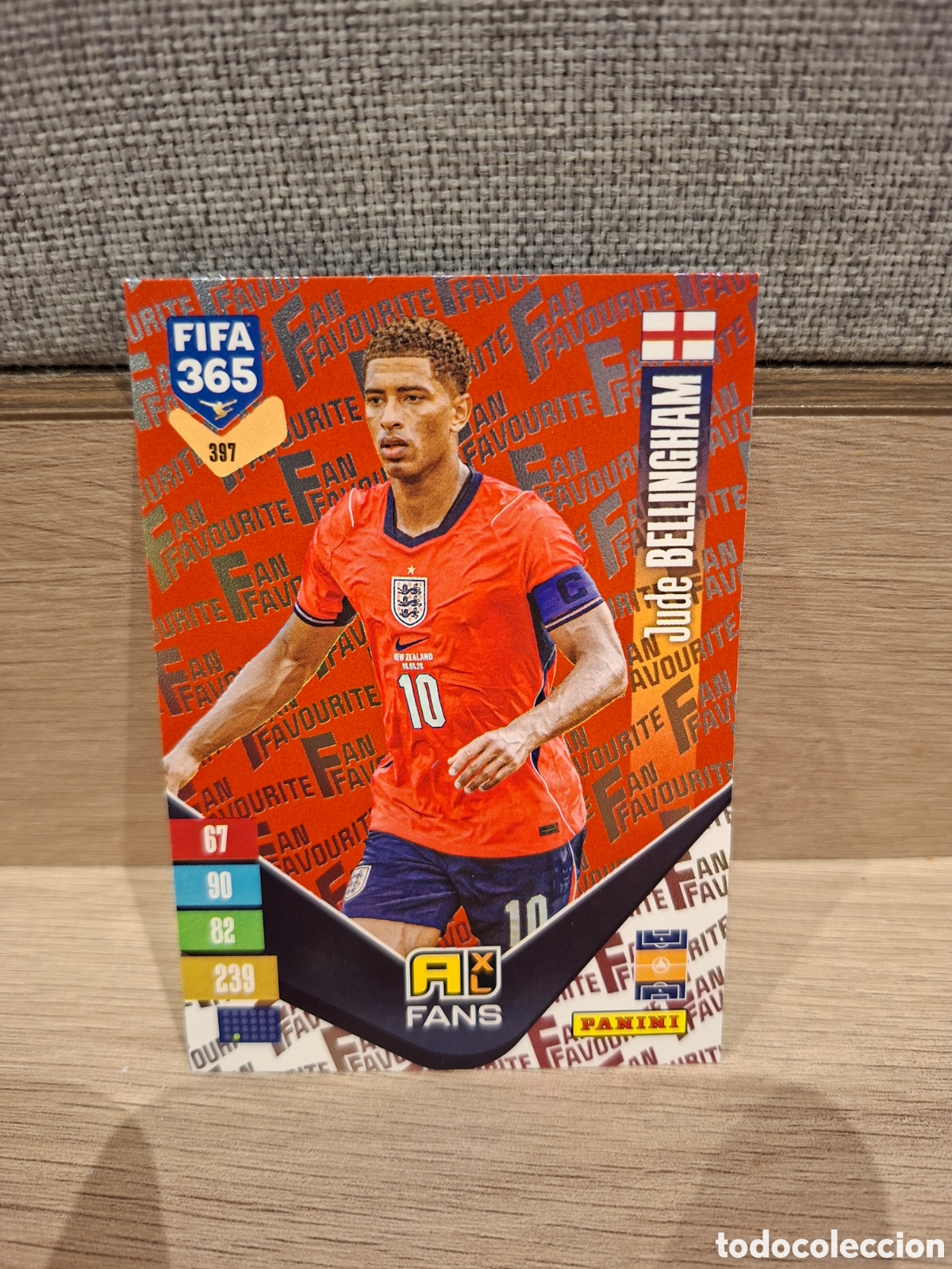 Cromos de f&uacute;tbol: #397 Jude Bellingham - Fan Favourite - RED