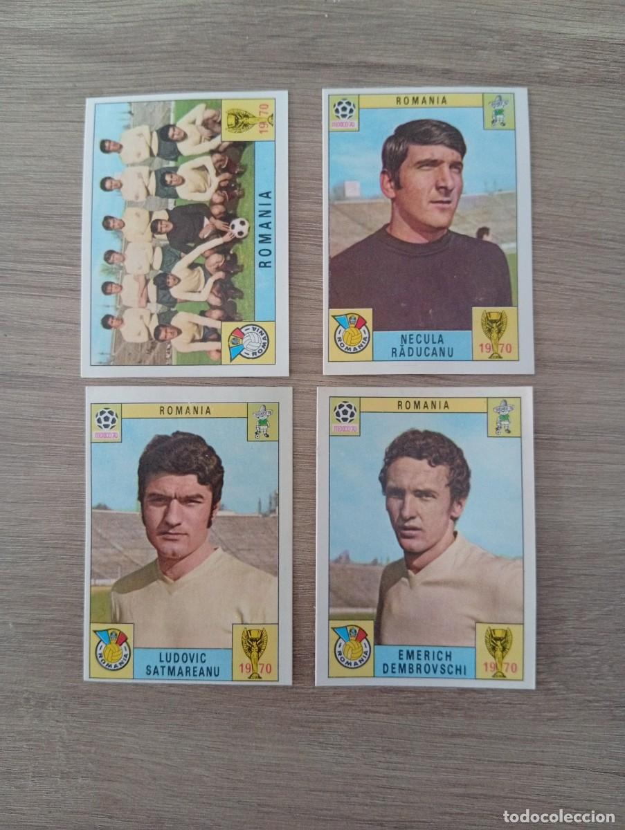 Cromos de f&uacute;tbol: LOTE 4 CROMOS ROMANIA RUMANIA MUNDIAL MEXICO 70 PANINI ORIGINAL DESPEGADO