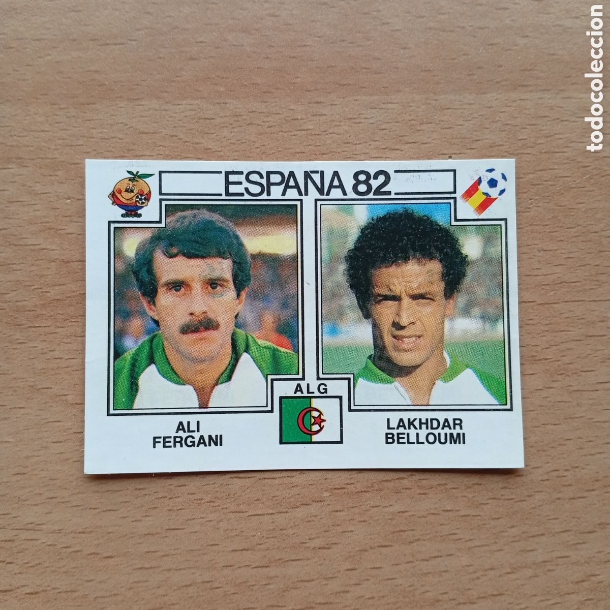 Football Stickers: 1982 ESPA&Ntilde;A 82 - N&ordm; 106 ALI FERGANI & LAKHDAR BELLOUMI - ARGELIA - PANINI