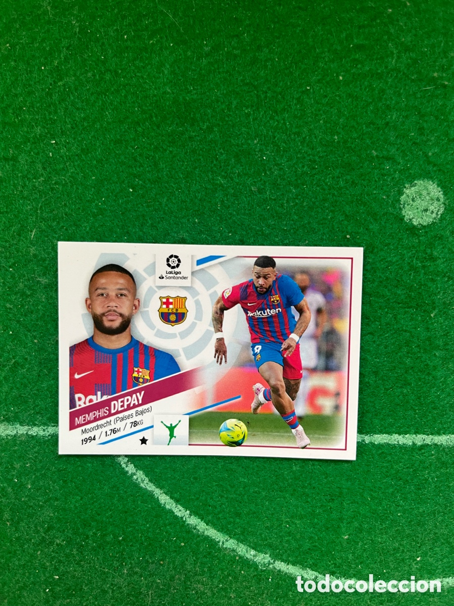 Cromos de f&uacute;tbol: 16 MEMPHIS DEPAY BARCELONA LIGA ESTE 2022 2023 PANINI
