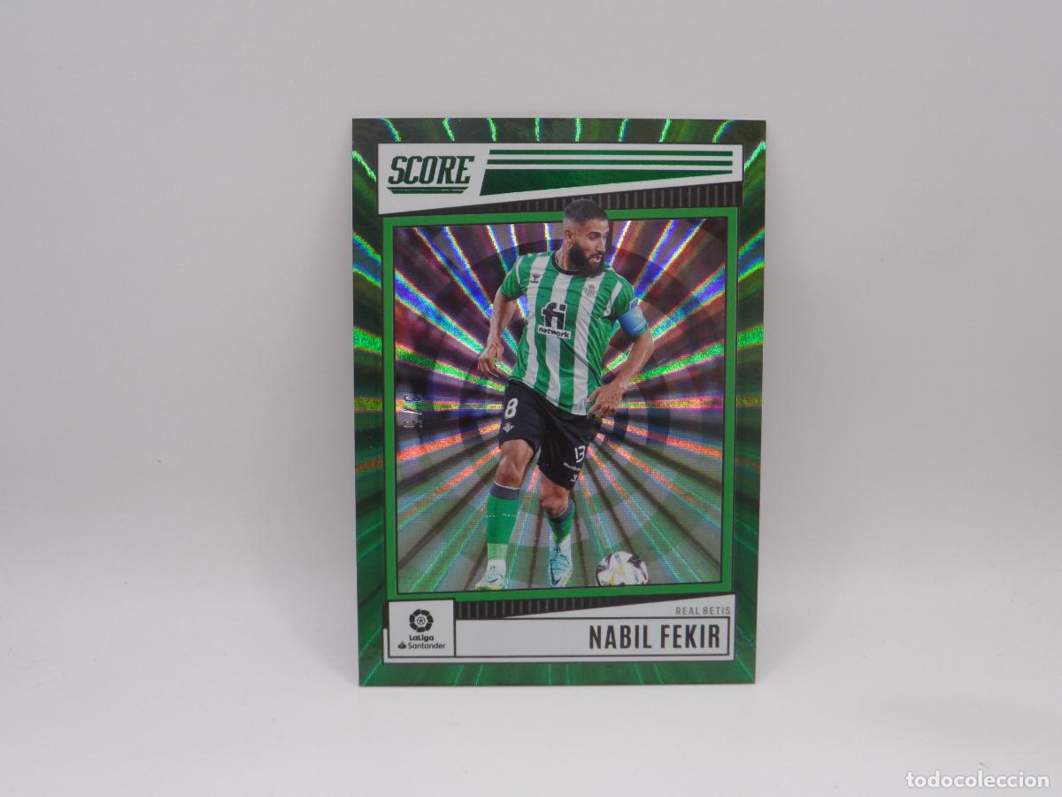 Cromos de f&uacute;tbol: 137 FEKIR NUMERADA /5 GREEN LASER BETIS PANINI SCORE 2022 2023 22 23