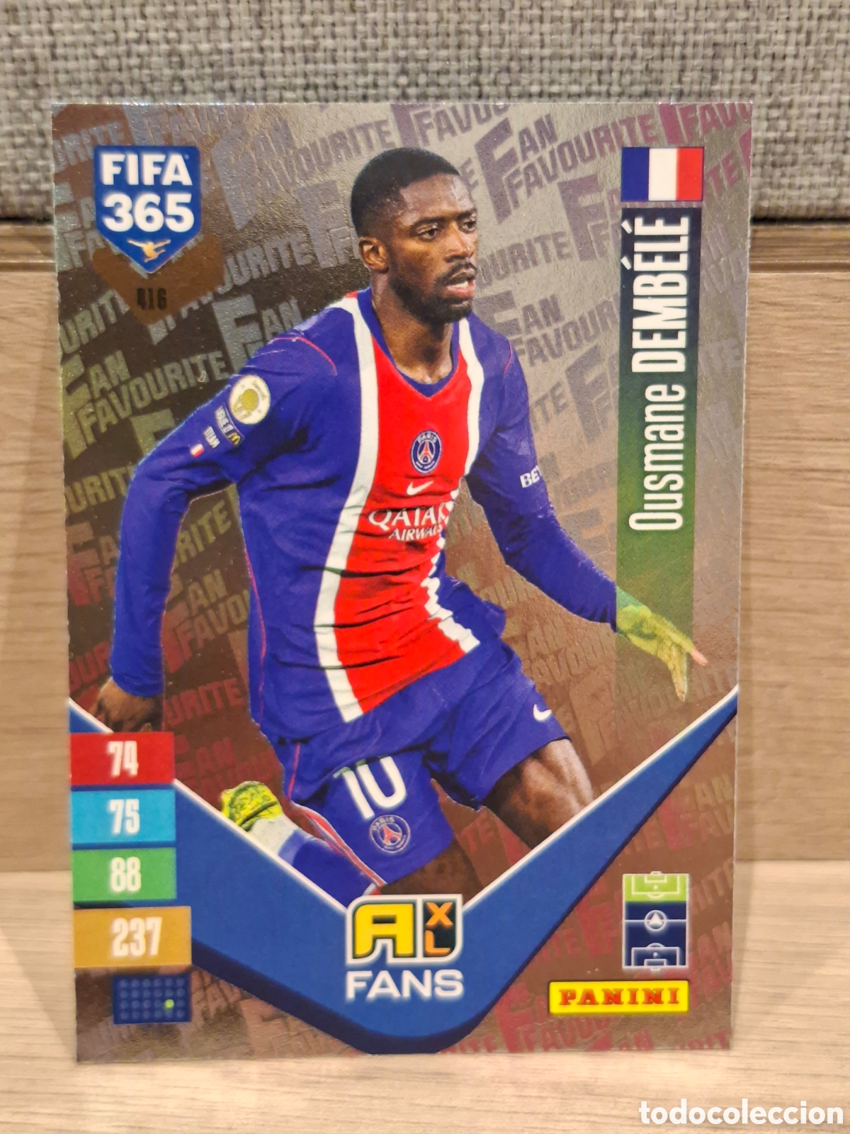 Cromos de f&uacute;tbol: #416 Ousmane Demb&eacute;l&eacute; - Fan Favourite