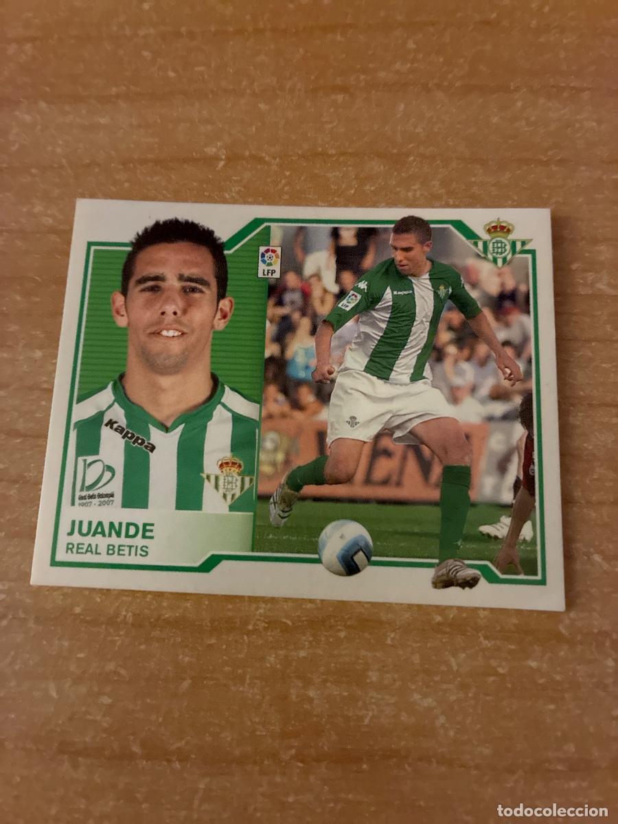 Cromos de f&uacute;tbol: JUANDE REAL BETIS LIGA ESTE 2007 2008