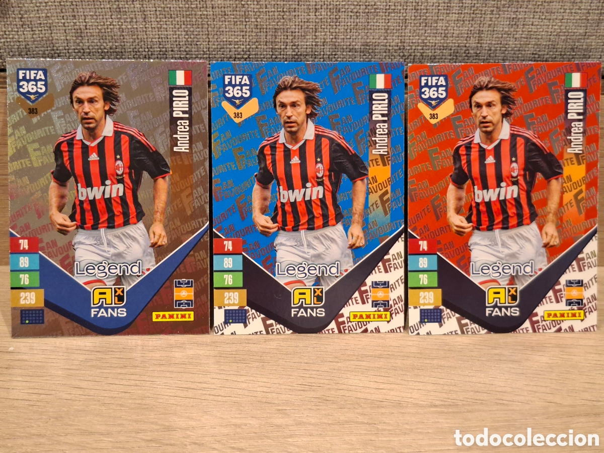 Cromos de f&uacute;tbol: #383 Andre Pirlo - Fan favourite - (silver-blue-red)