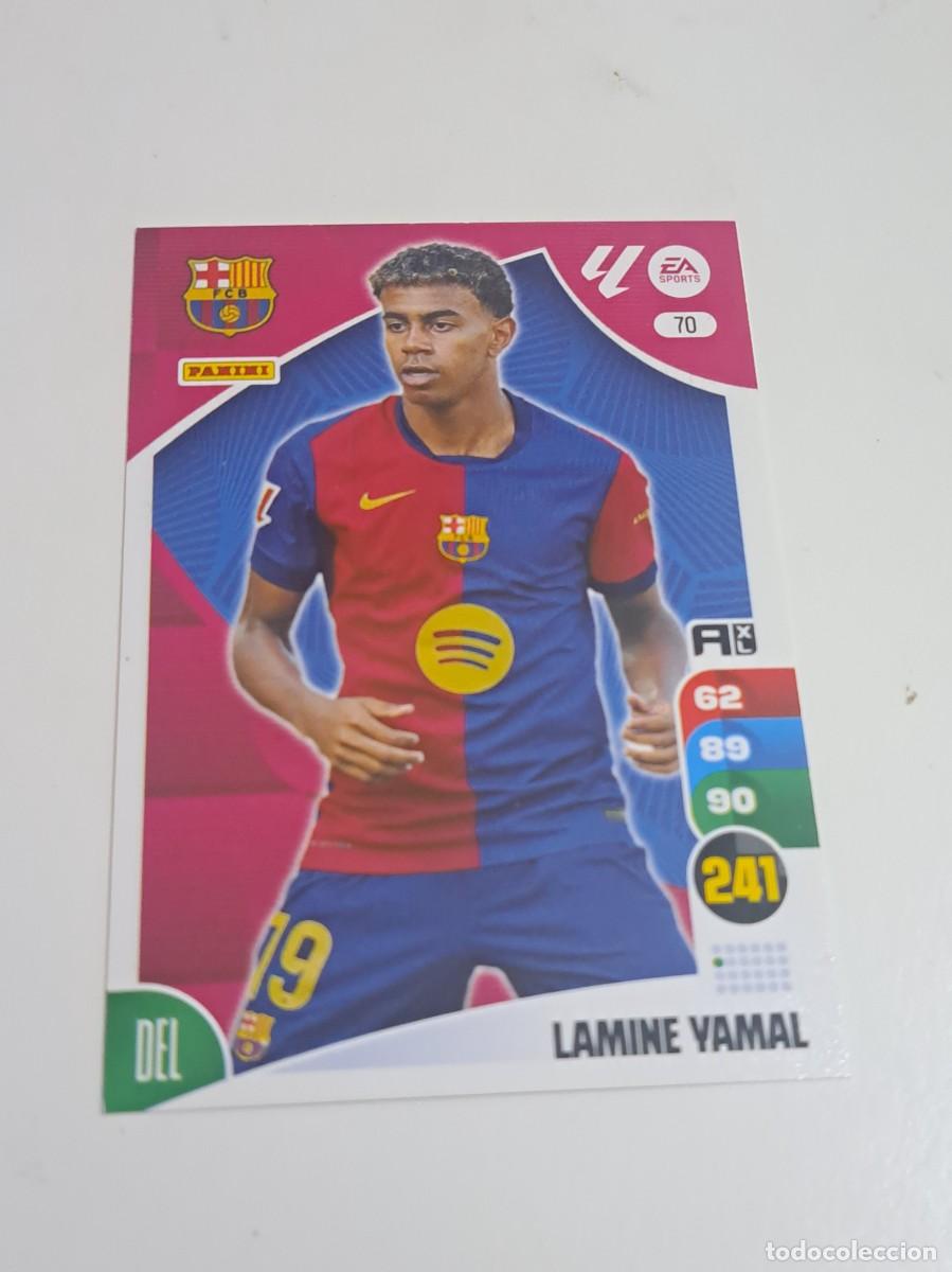 Cromos de f&uacute;tbol: CROMO CARD NUMERO 70 FC BARCELONA BAR&Ccedil;A LAMINE YAMAL ADRENALYN 2024-25 24-25 PANINI