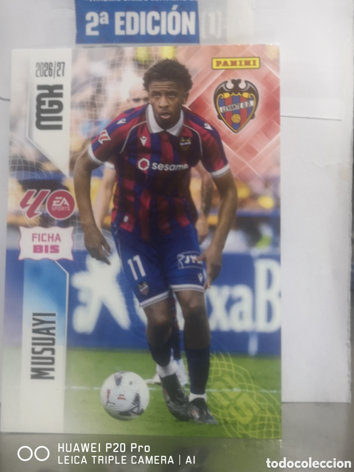 Cromos de f&uacute;tbol: MEGACRACKS 2026 2027 2026 27 MUSUAYI 215 BIS - LEVANTE