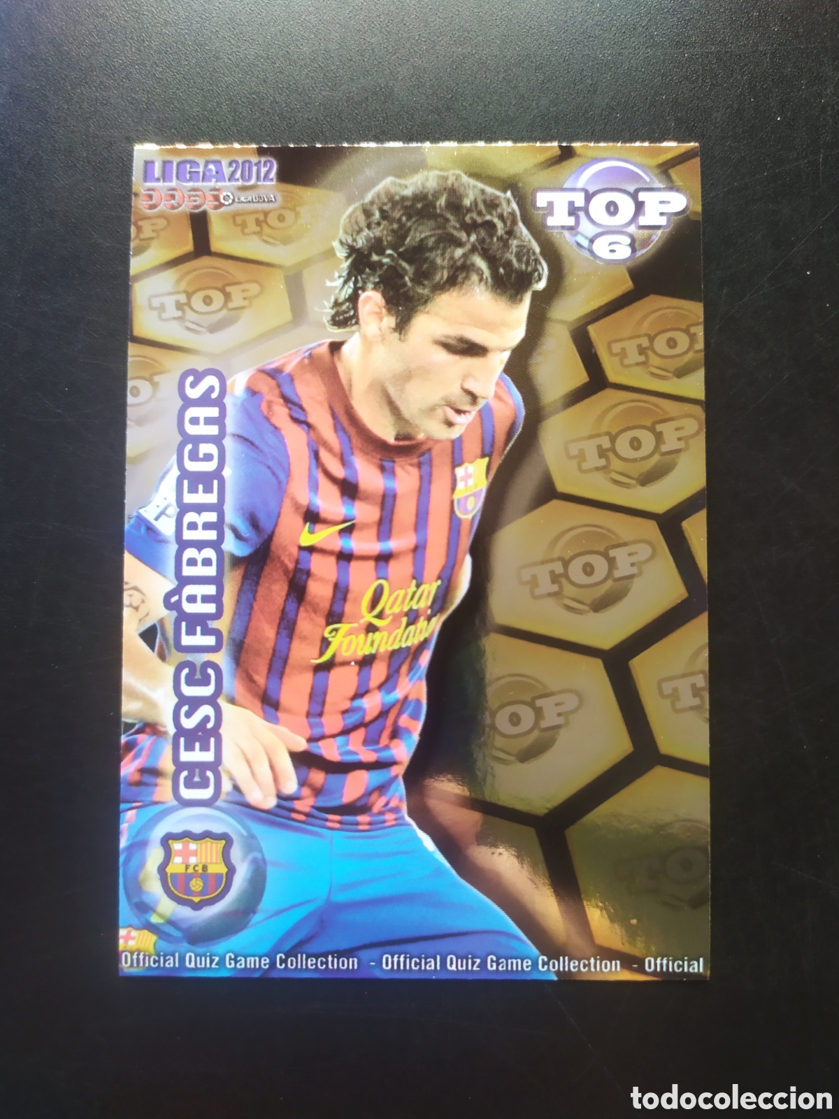 Cromos de f&uacute;tbol: Mundicromo fichas Liga 2011 2012 11 12 Cesc F&aacute;bregas top brillo dorado n&deg; 586 Barcelona