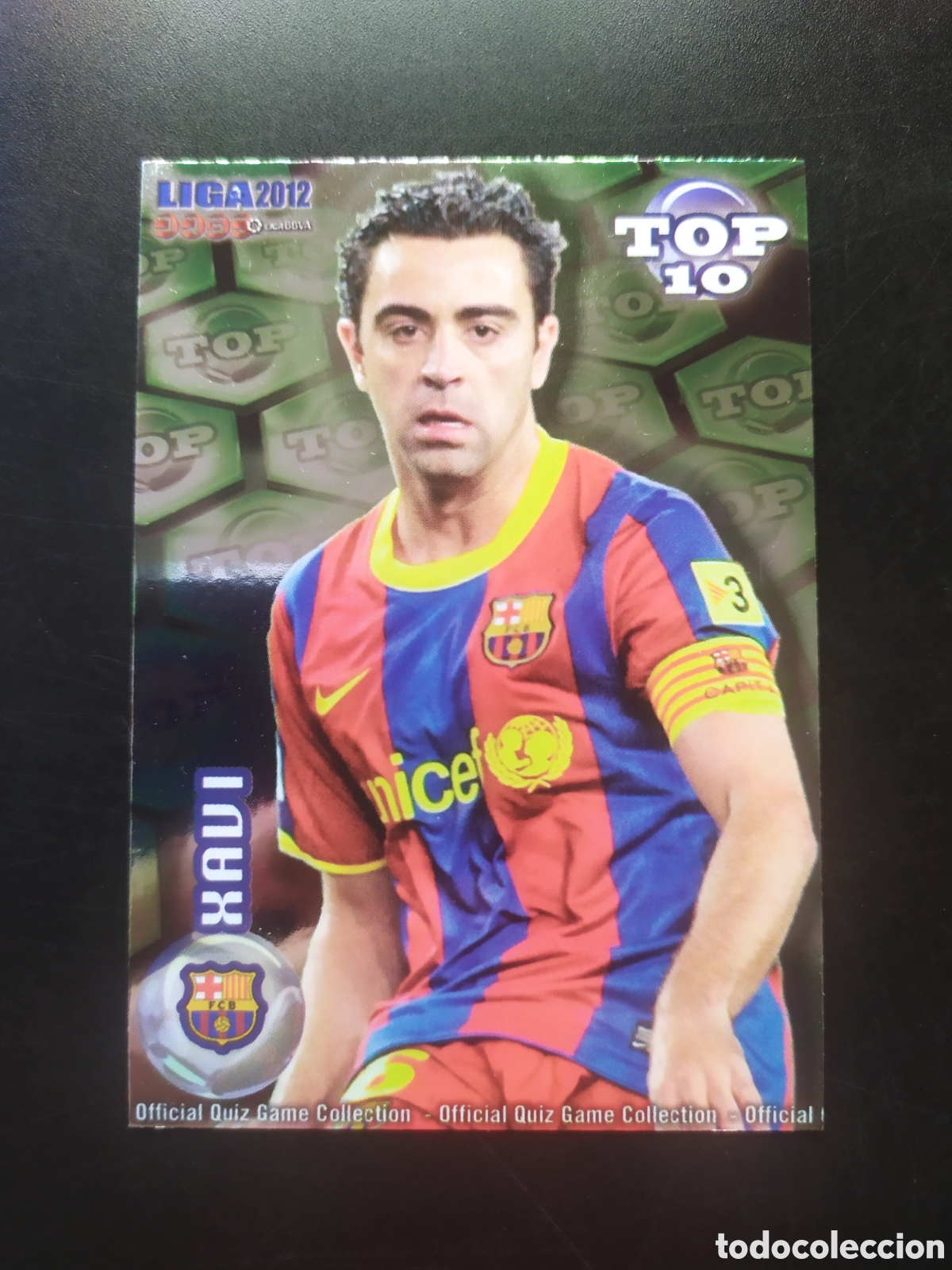 Fu&szlig;ball-Sticker: Mundicromo fichas Liga 2011 2012 11 12 Xavi top brillo verde n&deg; 613 Barcelona