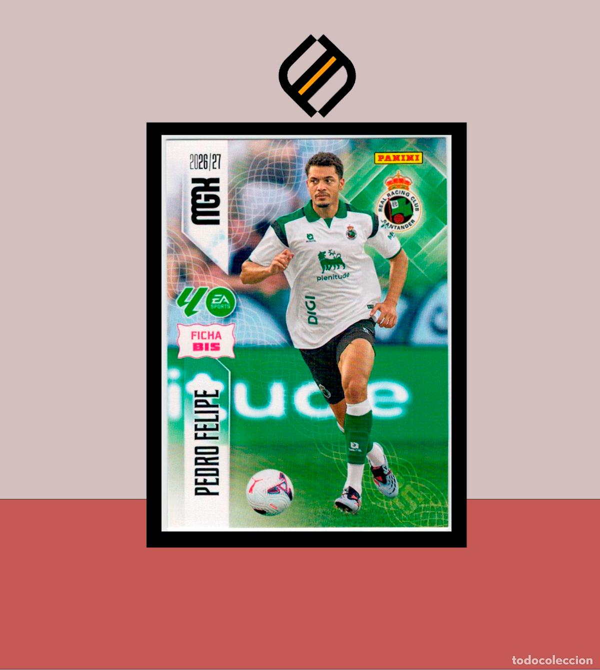 Cromos de f&uacute;tbol: MEGACRACKS 2026 2027 26 27 PANINI N&ordm; 277 BIS PEDRO FELIPE RACING SANTANDER COLECCI&Oacute;N ALB&Uacute;M MGK 2 ED