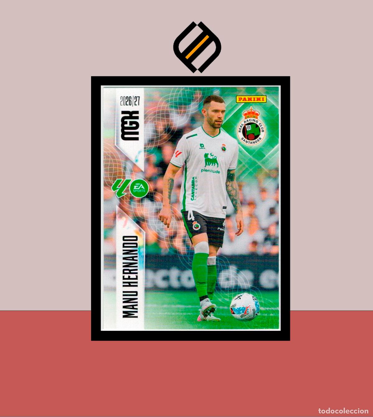 Cromos de f&uacute;tbol: MEGACRACKS 2026 2027 26 27 PANINI N&ordm; 278 MANU HERNANDO RACING SANTANDER COLECCI&Oacute;N ALB&Uacute;M MGK