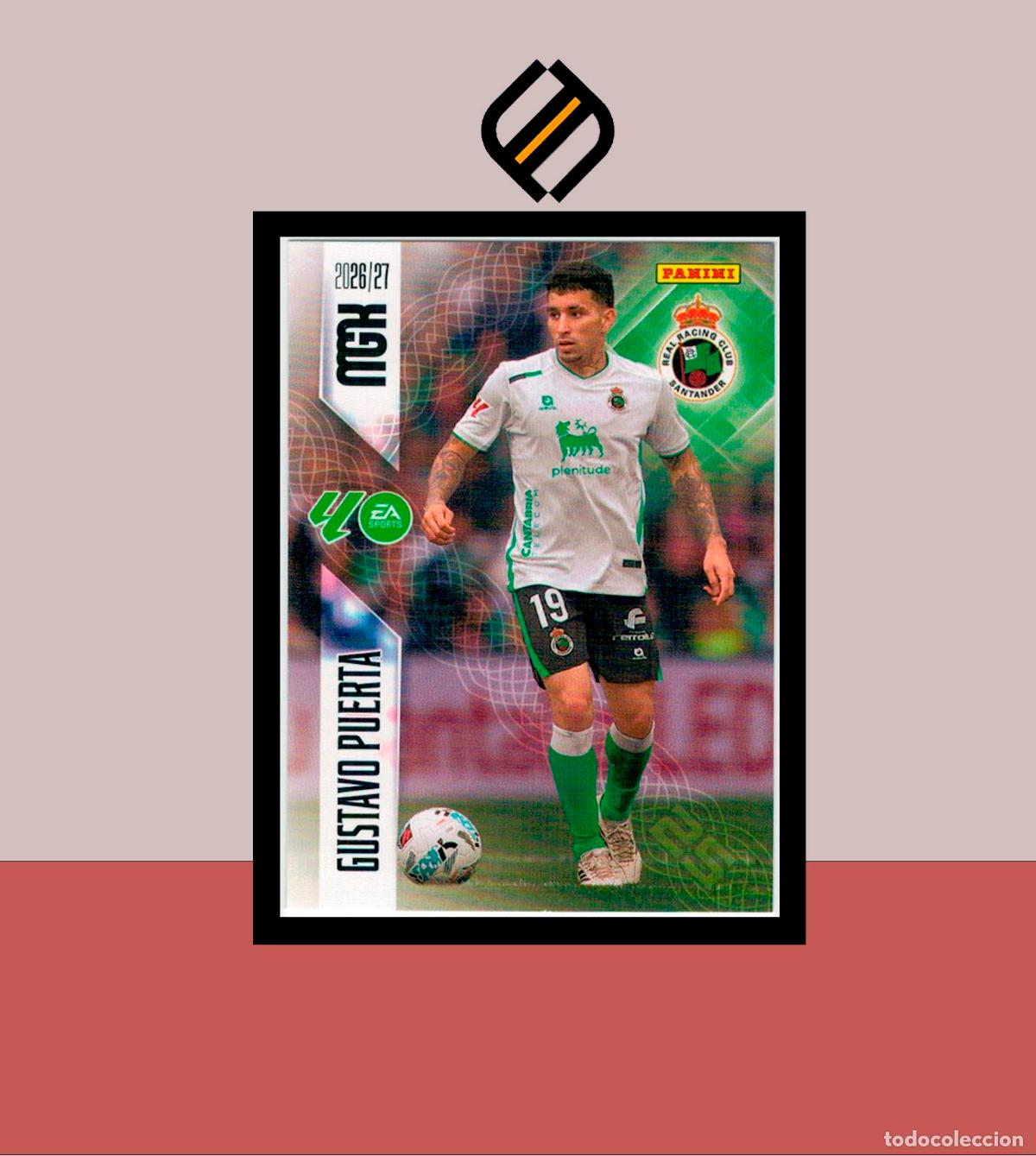 Cromos de f&uacute;tbol: MEGACRACKS 2026 2027 26 27 PANINI N&ordm; 281 GUSTAVO PUERTAS RACING SANTANDER COLECCI&Oacute;N ALB&Uacute;M MGK
