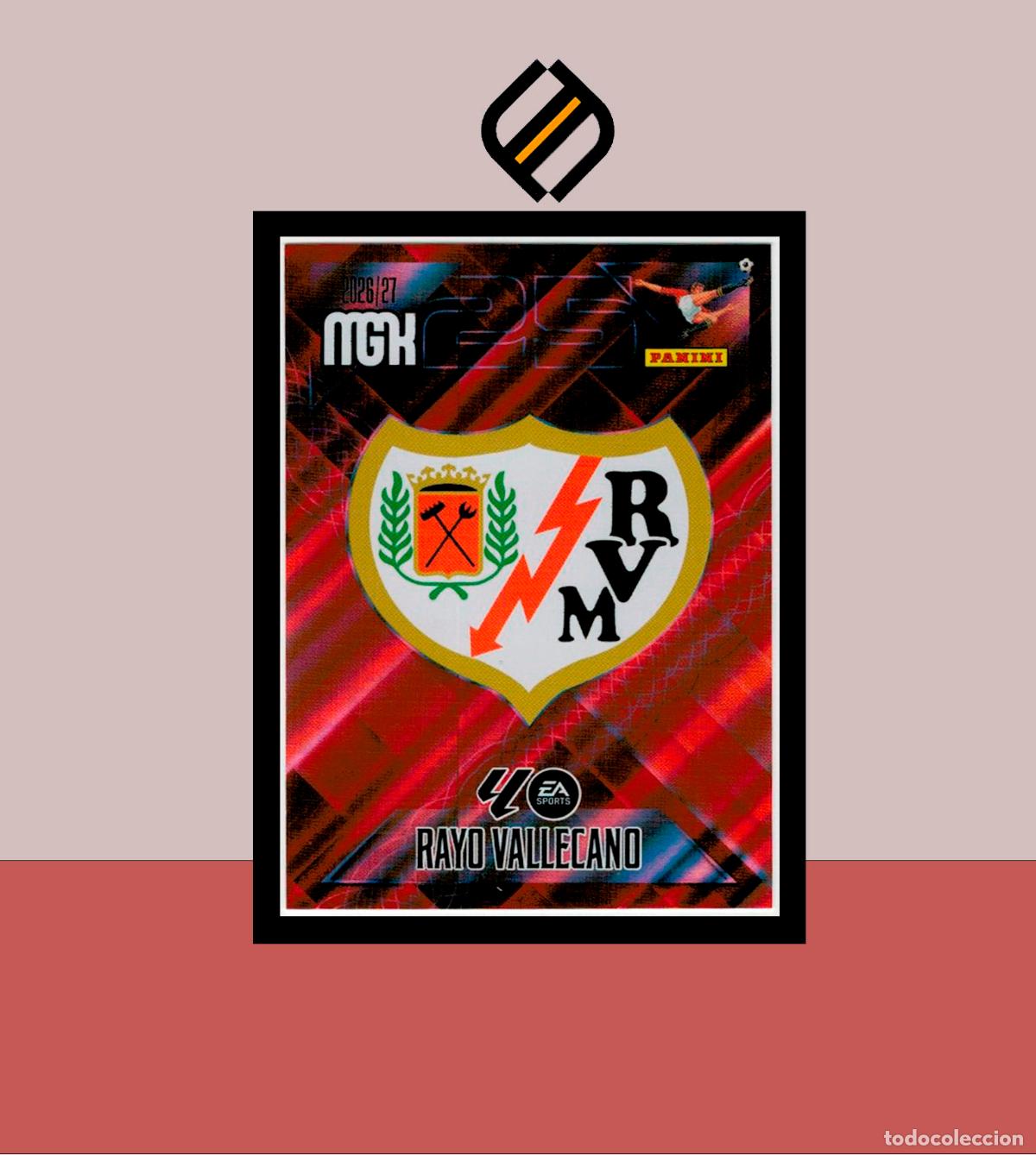 Cromos de f&uacute;tbol: MEGACRACKS 2026 2027 26 27 PANINI N&ordm; 289 ESCUDO RAYO VALLECANO COLECCI&Oacute;N ALB&Uacute;M MGK