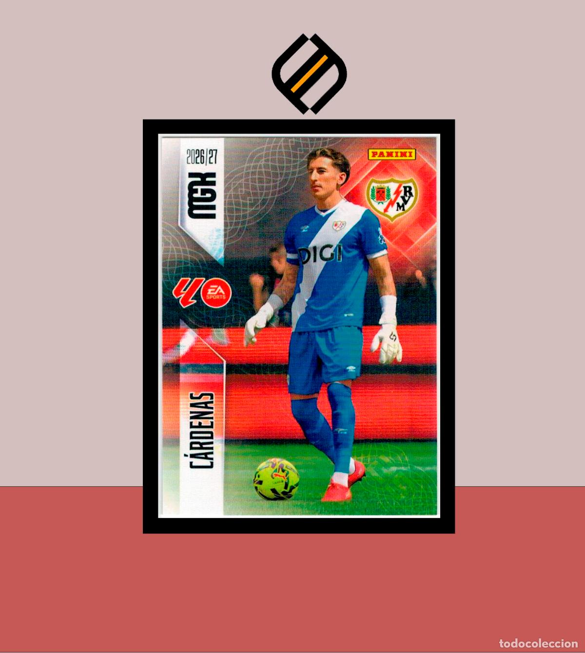 Cromos de f&uacute;tbol: MEGACRACKS 2026 2027 26 27 PANINI N&ordm; 291 C&Aacute;RDENAS RAYO VALLECANO COLECCI&Oacute;N ALB&Uacute;M MGK
