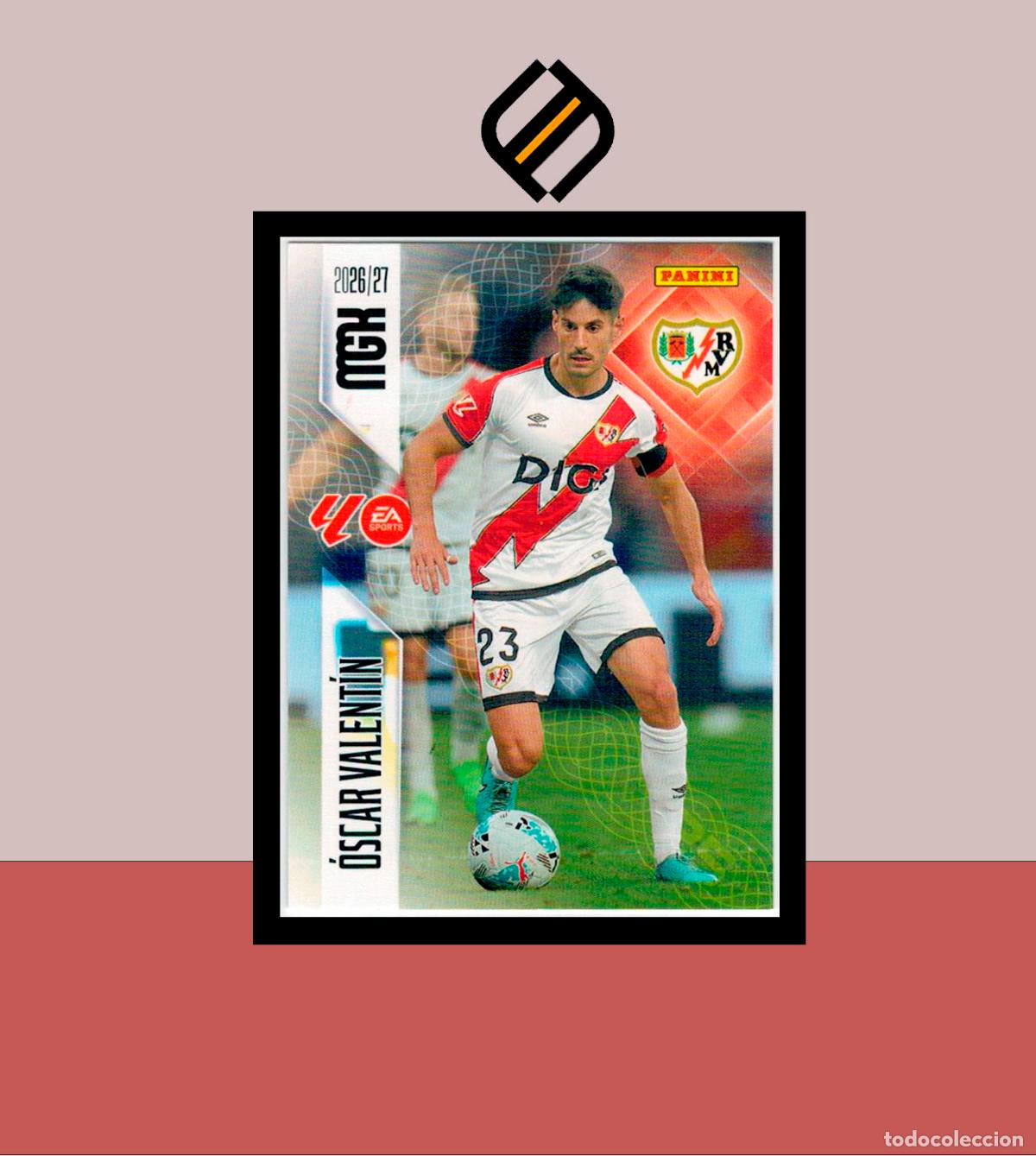 Cromos de f&uacute;tbol: MEGACRACKS 2026 2027 26 27 PANINI N&ordm; 300 &Oacute;SCAR VALENT&Iacute;N RAYO VALLECANO COLECCI&Oacute;N ALB&Uacute;M MGK
