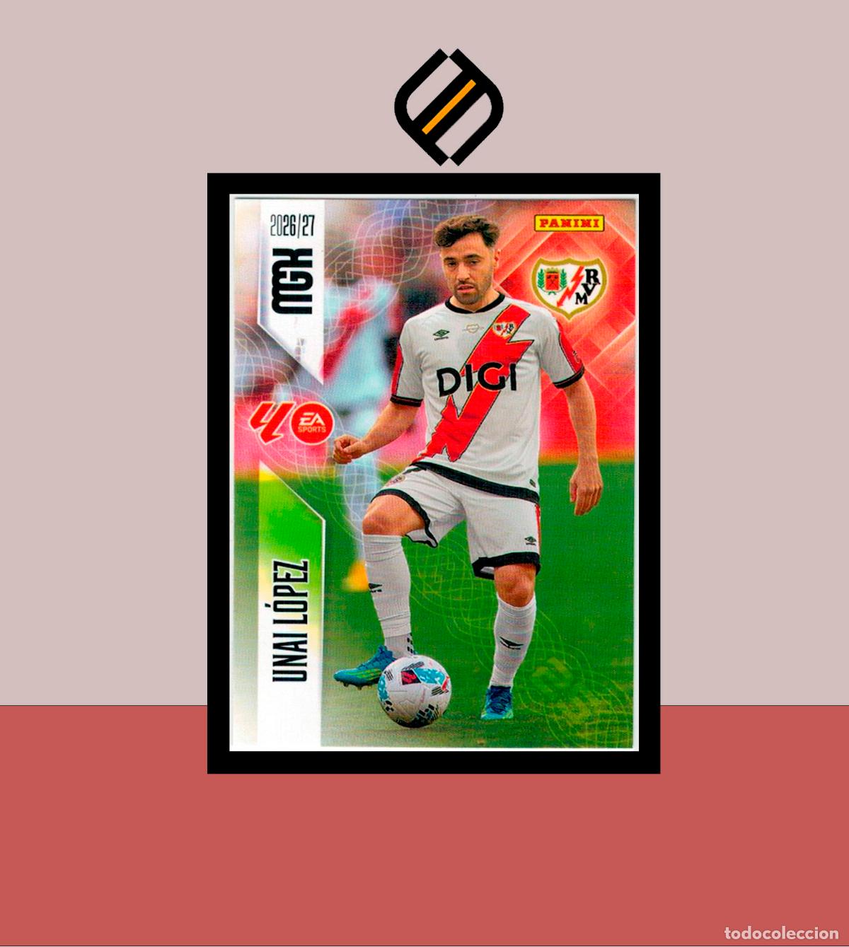 Cromos de f&uacute;tbol: MEGACRACKS 2026 2027 26 27 PANINI N&ordm; 301 UNAI L&Oacute;PEZ RAYO VALLECANO COLECCI&Oacute;N ALB&Uacute;M MGK