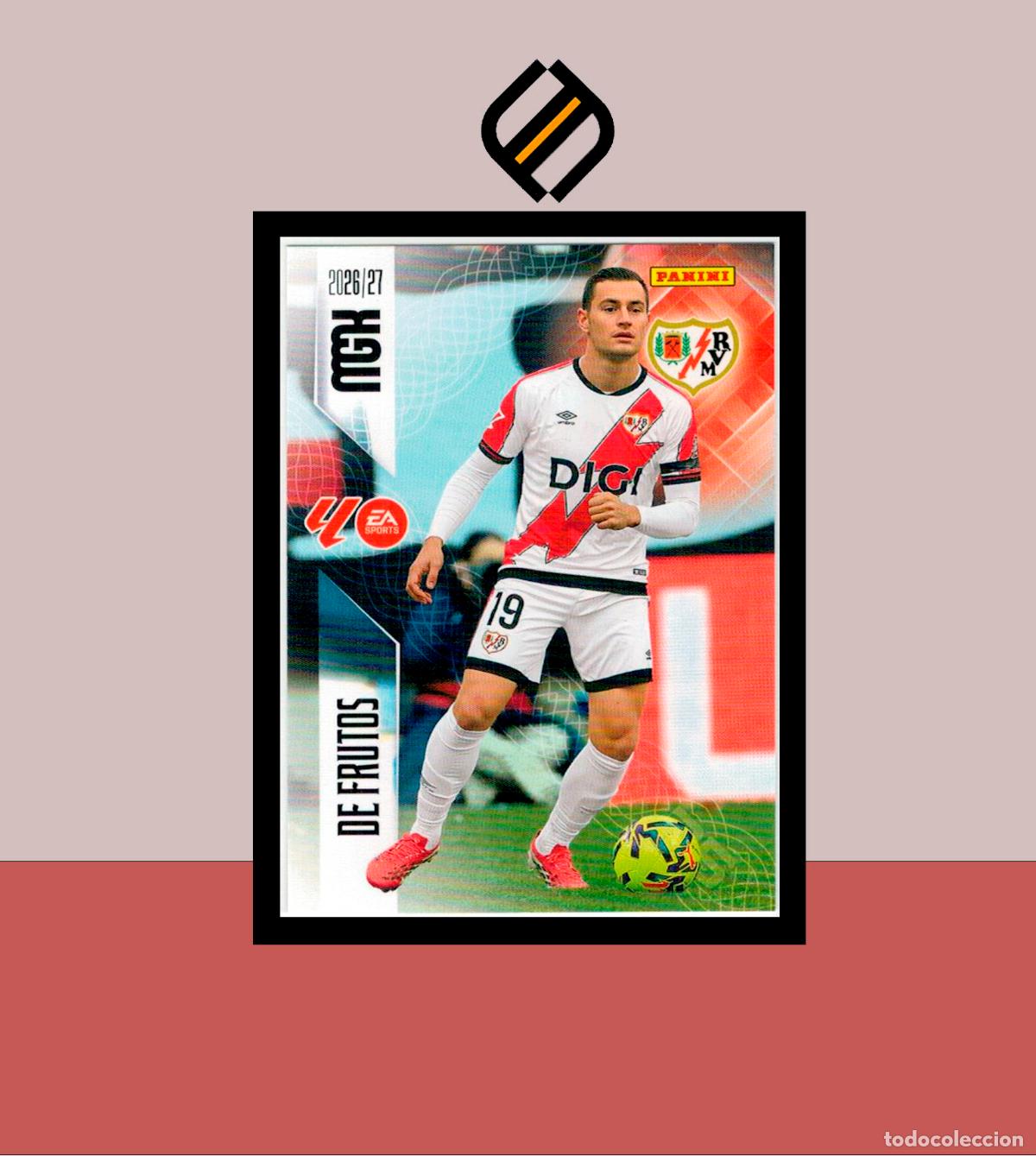 Cromos de f&uacute;tbol: MEGACRACKS 2026 2027 26 27 PANINI N&ordm; 304 DE FRUTOS RAYO VALLECANO COLECCI&Oacute;N ALB&Uacute;M MGK