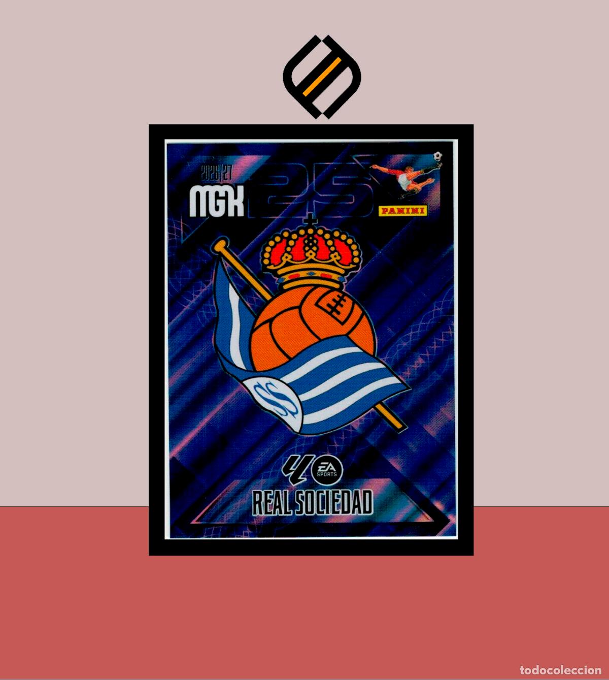 Cromos de f&uacute;tbol: MEGACRACKS 2026 2027 26 27 PANINI N&ordm; 307 ESCUDO REAL SOCIEDAD COLECCI&Oacute;N ALB&Uacute;M MGK