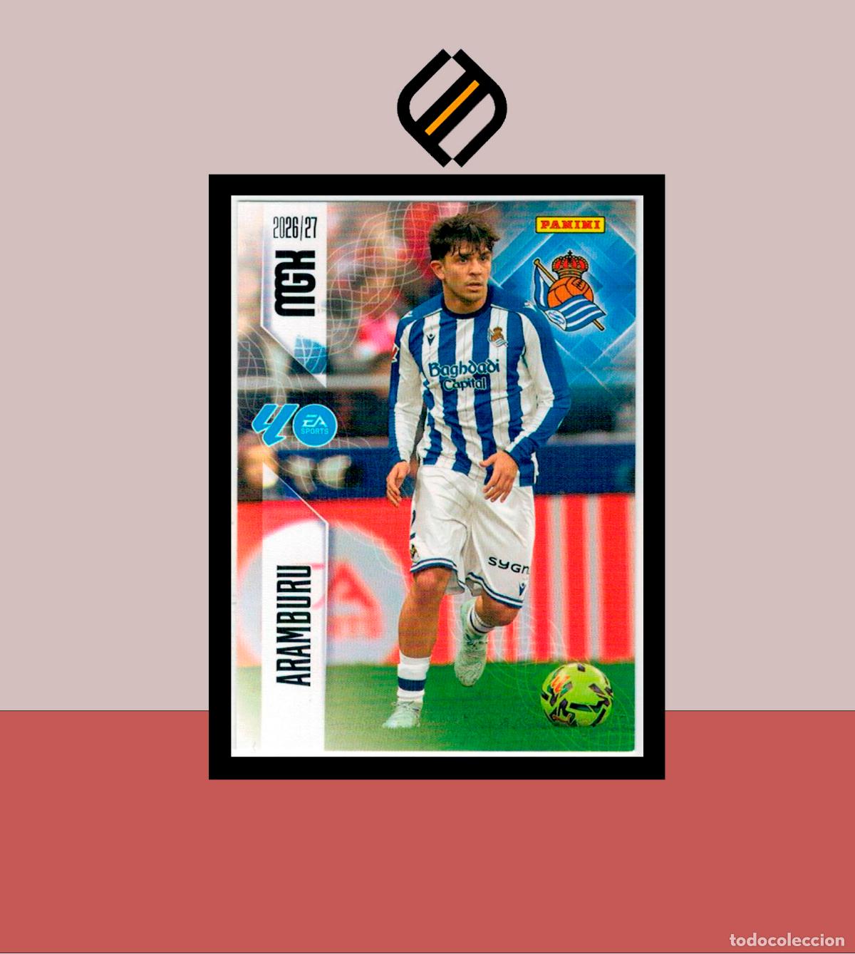 Cromos de f&uacute;tbol: MEGACRACKS 2026 2027 26 27 PANINI N&ordm; 310 ARAMBURU REAL SOCIEDAD COLECCI&Oacute;N ALB&Uacute;M MGK