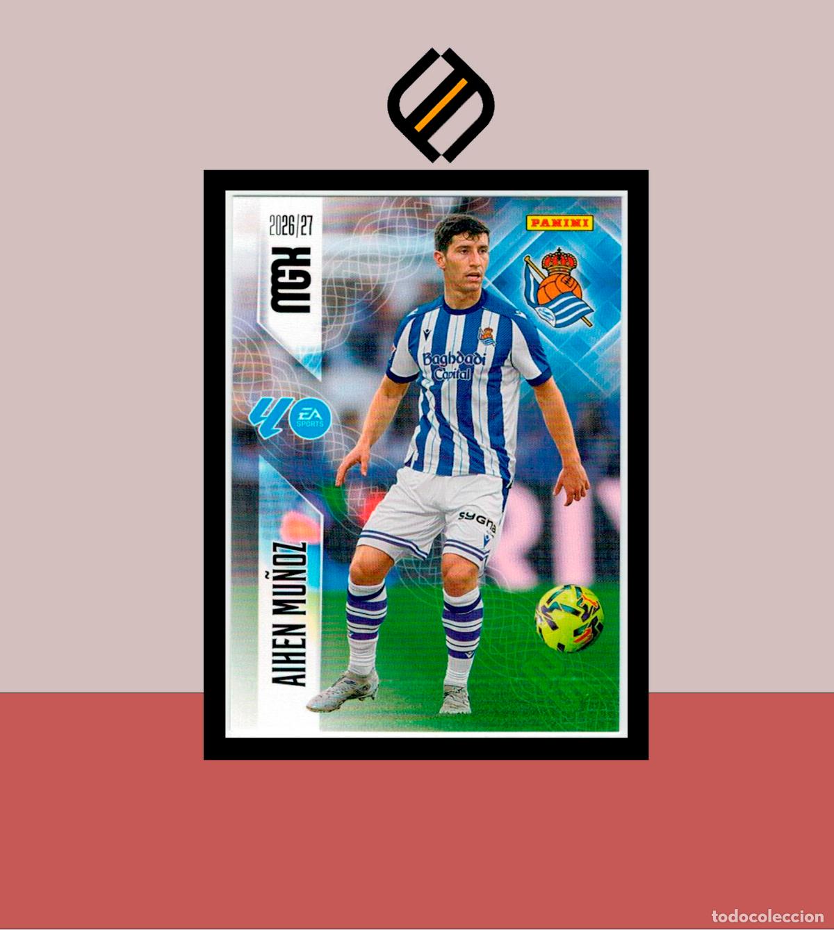 Cromos de f&uacute;tbol: MEGACRACKS 2026 2027 26 27 PANINI N&ordm; 314 AIHEN MU&Ntilde;OZ REAL SOCIEDAD COLECCI&Oacute;N ALB&Uacute;M MGK