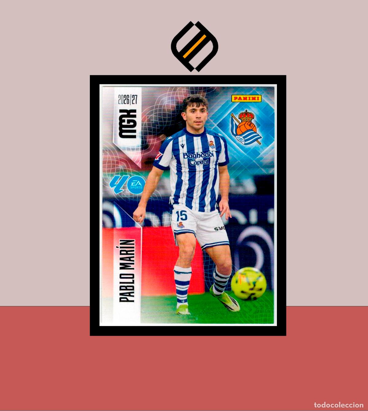 Cromos de f&uacute;tbol: MEGACRACKS 2026 2027 26 27 PANINI N&ordm; 317 PABLO MAR&Iacute;N REAL SOCIEDAD COLECCI&Oacute;N ALB&Uacute;M MGK