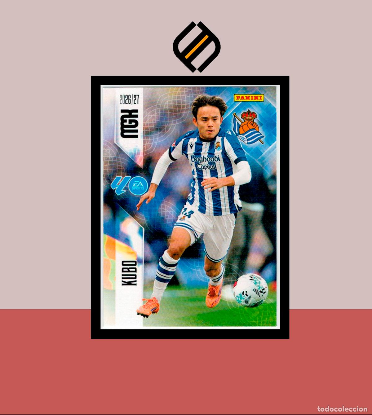 Cromos de f&uacute;tbol: MEGACRACKS 2026 2027 26 27 PANINI N&ordm; 323 KUBO REAL SOCIEDAD COLECCI&Oacute;N ALB&Uacute;M MGK