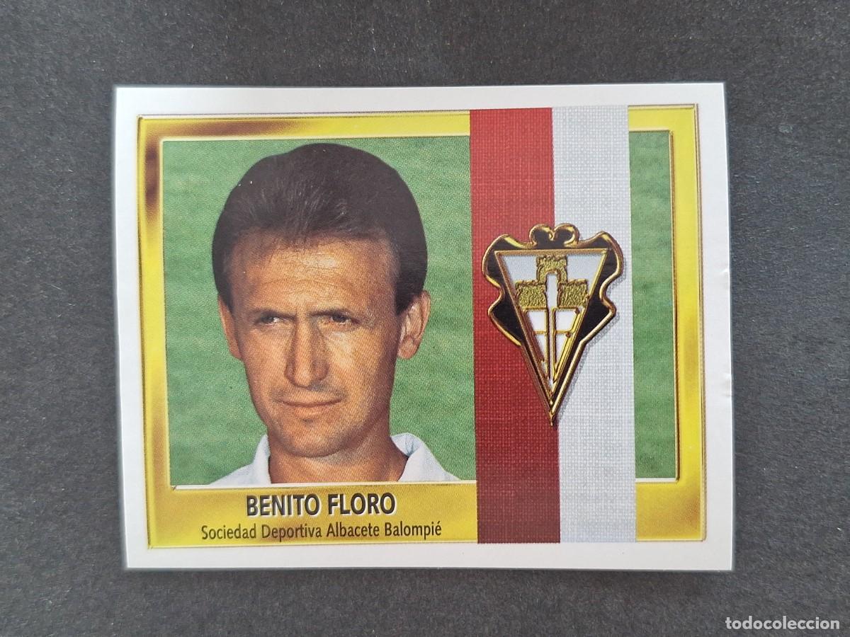 Cromos de f&uacute;tbol: L3 BENITO FLORO ENTRENADOR ALBACETE BALOMPIE LIGA ESTE 1995 1996 95 96 NUNCA PEGADO SIN PEGAR