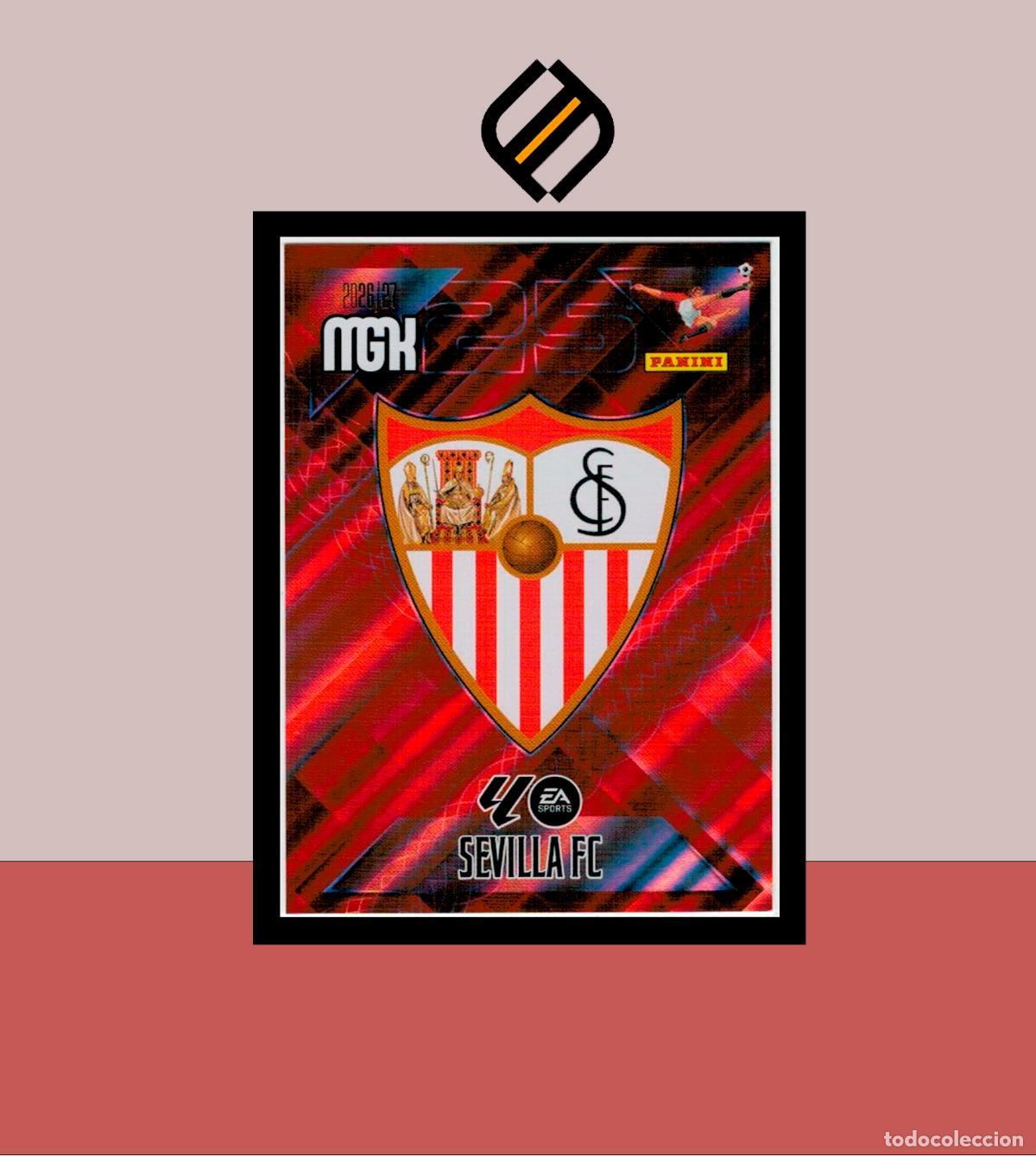 Cromos de f&uacute;tbol: MEGACRACKS 2026 2027 26 27 PANINI N&ordm; 325 ESCUDO SEVILLA COLECCI&Oacute;N ALB&Uacute;M MGK