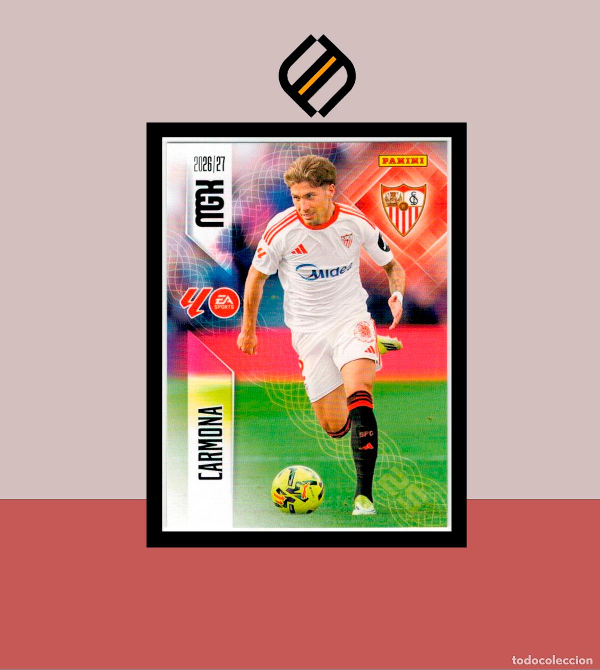 Cromos de f&uacute;tbol: MEGACRACKS 2026 2027 26 27 PANINI N&ordm; 328 CARMONA SEVILLA COLECCI&Oacute;N ALB&Uacute;M MGK