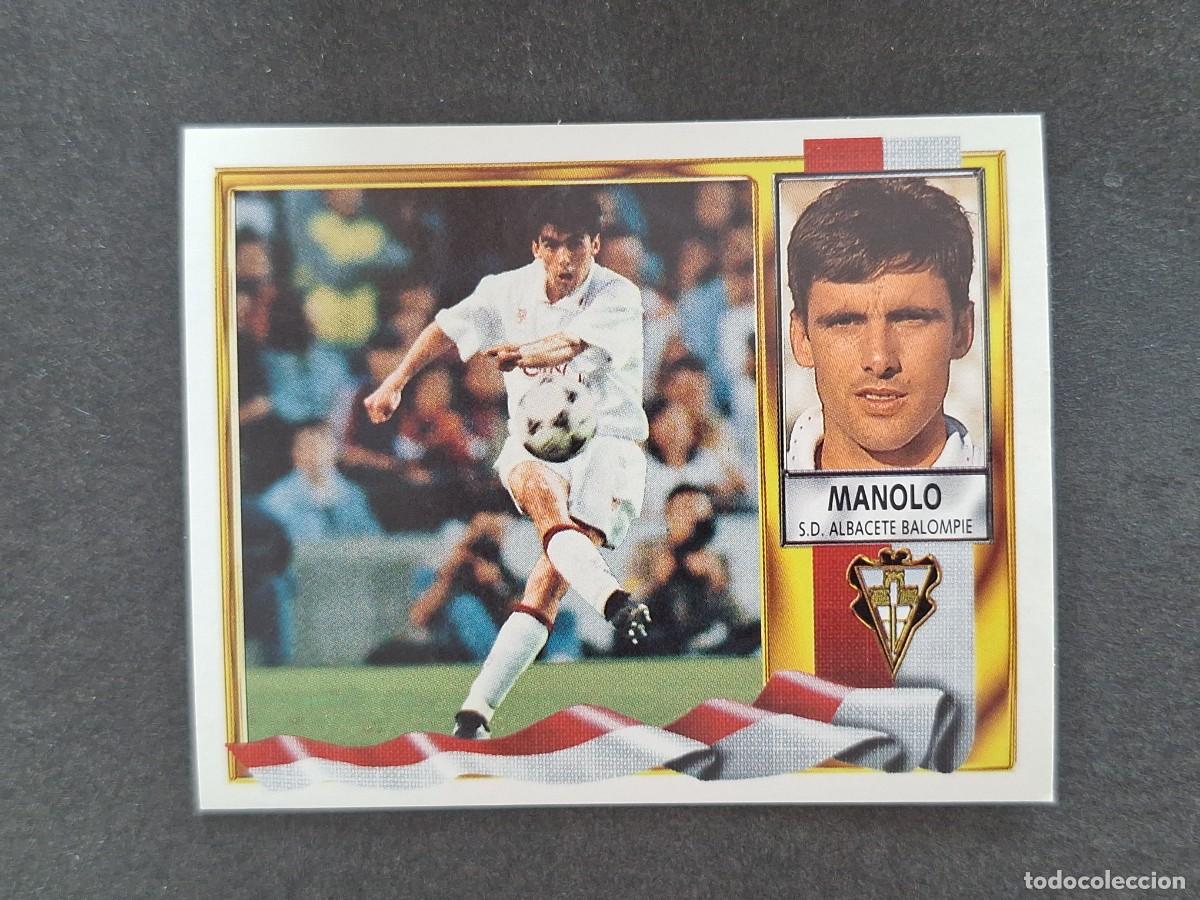 Cromos de f&uacute;tbol: L3 MANOLO ALBACETE BALOMPIE LIGA ESTE 1995 1996 95 96 NUNCA PEGADO SIN PEGAR