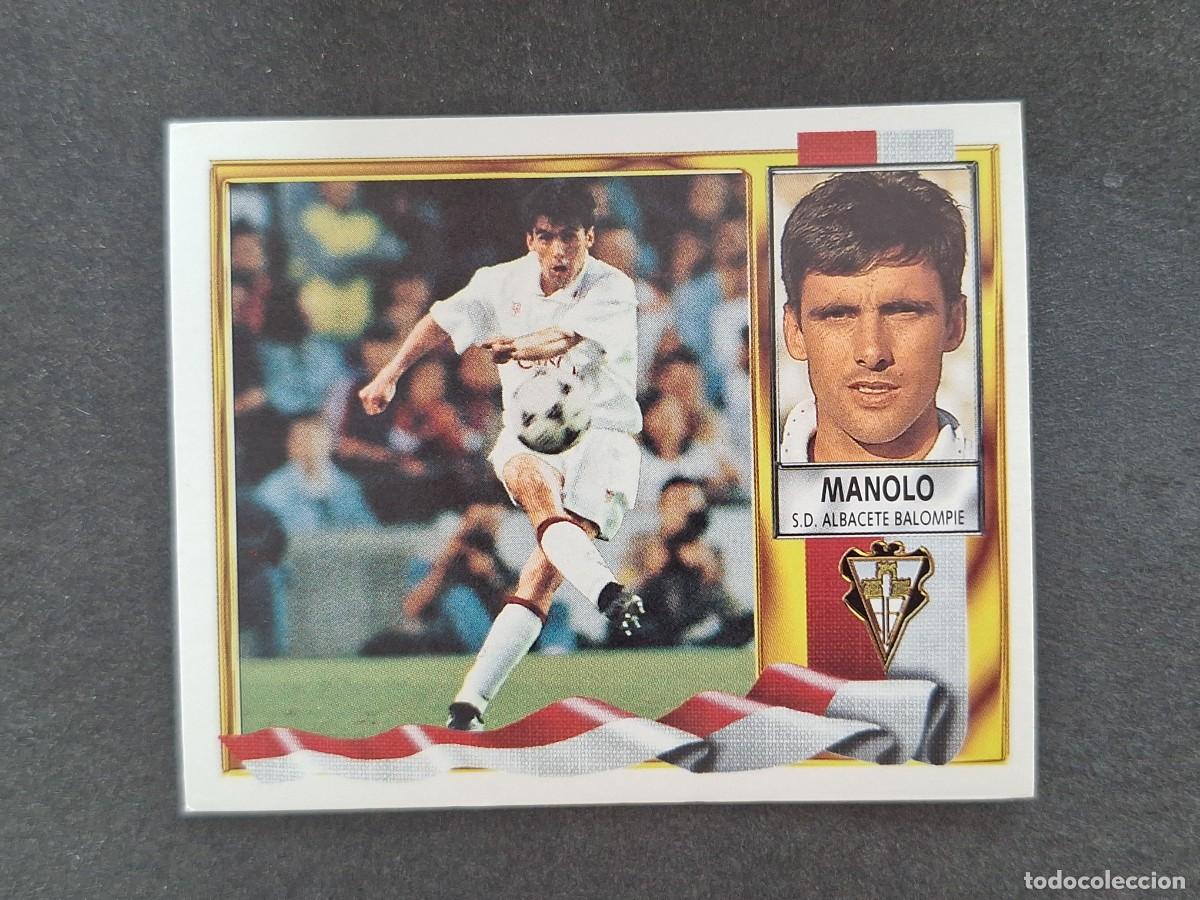 Cromos de f&uacute;tbol: L3 MANOLO ALBACETE BALOMPIE LIGA ESTE 1995 1996 95 96 NUNCA PEGADO SIN PEGAR
