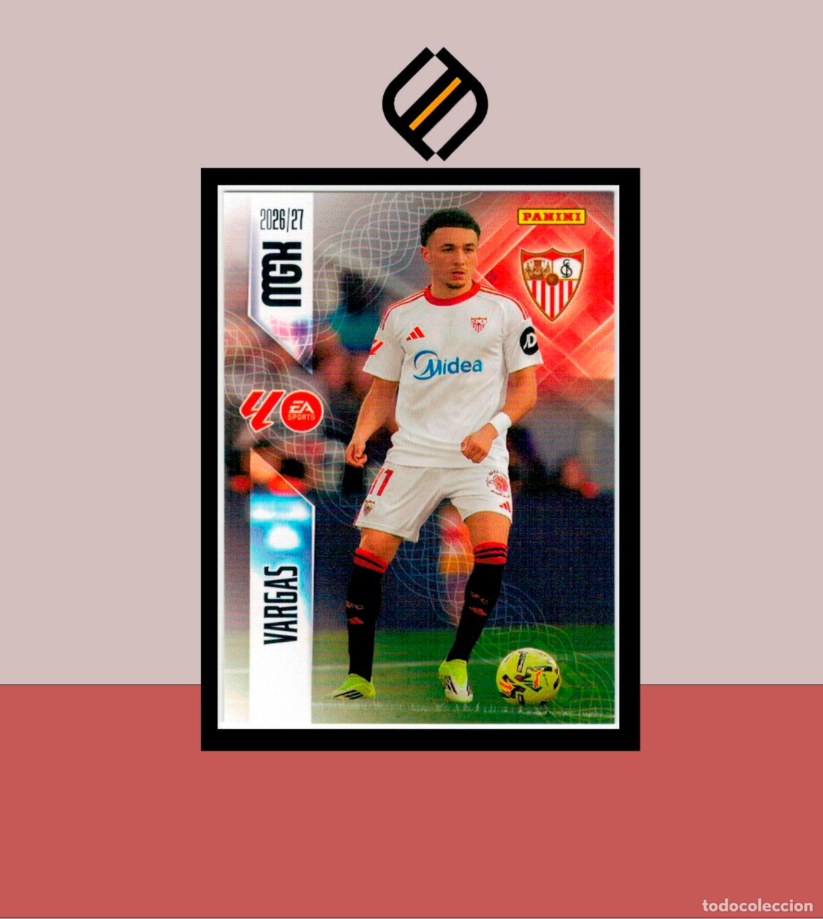 Cromos de f&uacute;tbol: MEGACRACKS 2026 2027 26 27 PANINI N&ordm; 337 VARGAS SEVILLA COLECCI&Oacute;N ALB&Uacute;M MGK