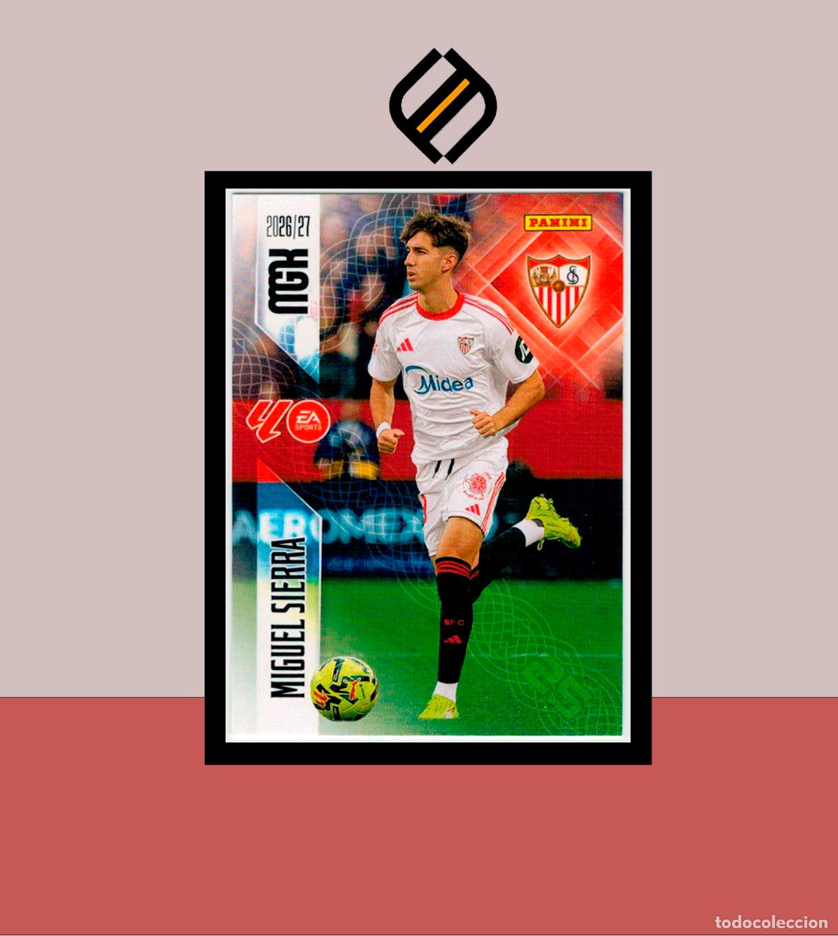 Cromos de f&uacute;tbol: MEGACRACKS 2026 2027 26 27 PANINI N&ordm; 338 MIGUEL SIERRA SEVILLA COLECCI&Oacute;N ALB&Uacute;M MGK 2 EDICI&Oacute;N
