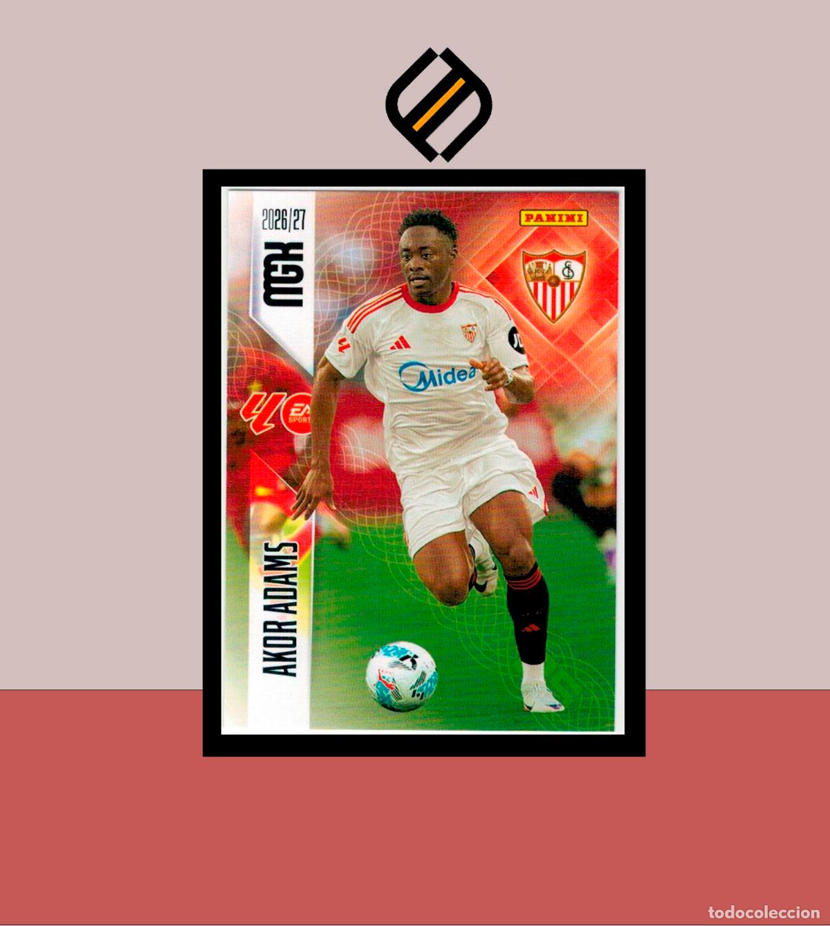 Cromos de f&uacute;tbol: MEGACRACKS 2026 2027 26 27 PANINI N&ordm; 341 AKOR ADAMS SEVILLA COLECCI&Oacute;N ALB&Uacute;M MGK