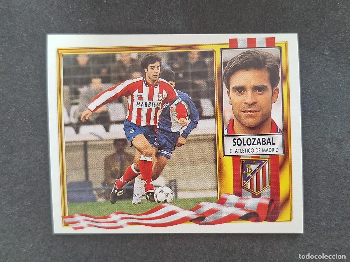 Cromos de f&uacute;tbol: L3 SOLOZABAL ATLETICO DE MADRID LIGA ESTE 1995 1996 95 96 NUNCA PEGADO SIN PEGAR