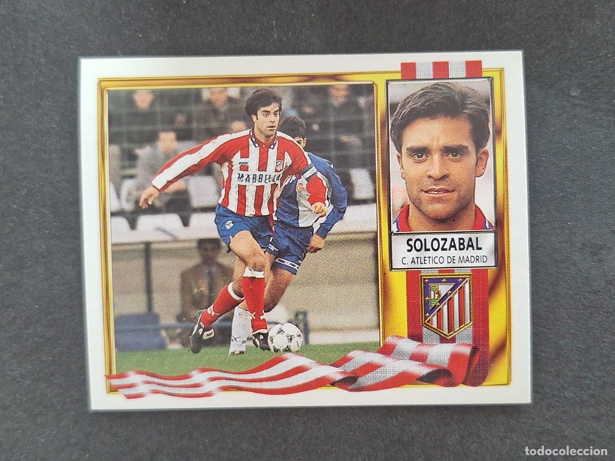 Cromos de f&uacute;tbol: L3 SOLOZABAL ATLETICO DE MADRID LIGA ESTE 1995 1996 95 96 NUNCA PEGADO SIN PEGAR