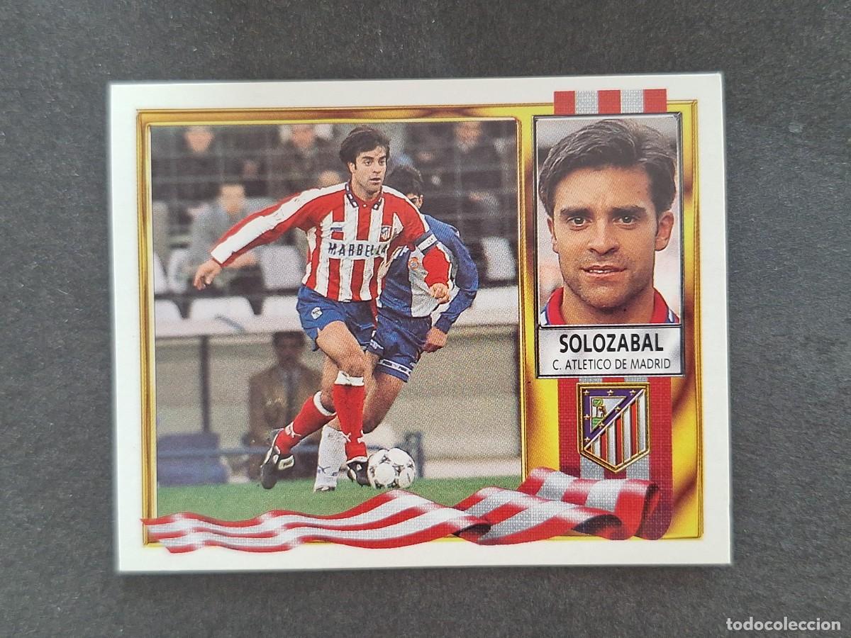 Cromos de f&uacute;tbol: L3 SOLOZABAL ATLETICO DE MADRID LIGA ESTE 1995 1996 95 96 NUNCA PEGADO SIN PEGAR