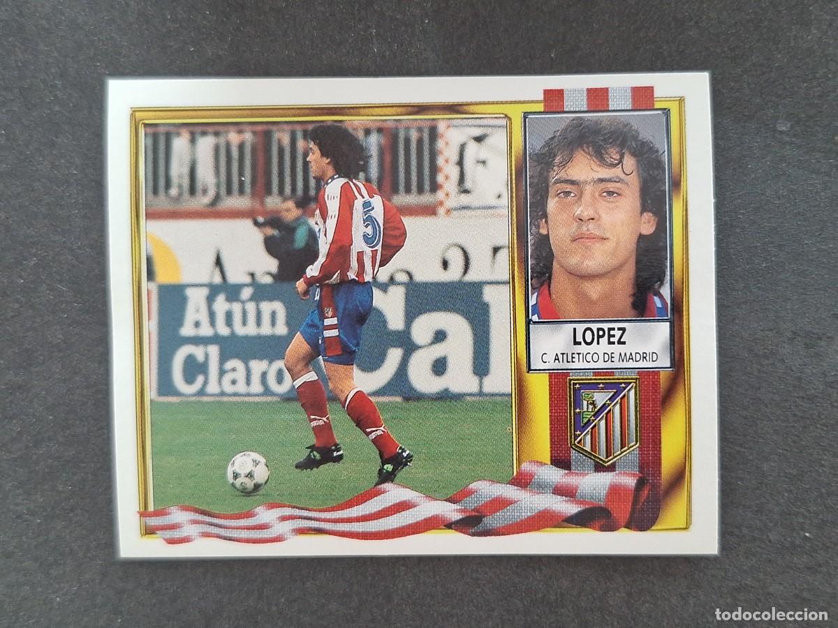 Cromos de f&uacute;tbol: L3 LOPEZ ATLETICO DE MADRID LIGA ESTE 1995 1996 95 96 NUNCA PEGADO SIN PEGAR