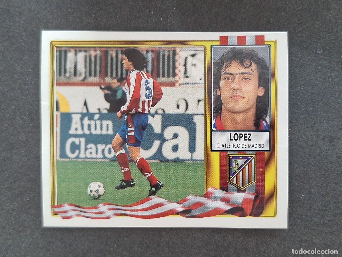 Cromos de f&uacute;tbol: L3 LOPEZ ATLETICO DE MADRID LIGA ESTE 1995 1996 95 96 NUNCA PEGADO SIN PEGAR