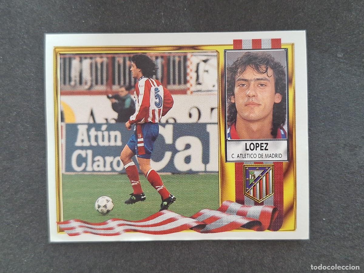 Cromos de f&uacute;tbol: L3 LOPEZ ATLETICO DE MADRID LIGA ESTE 1995 1996 95 96 NUNCA PEGADO SIN PEGAR