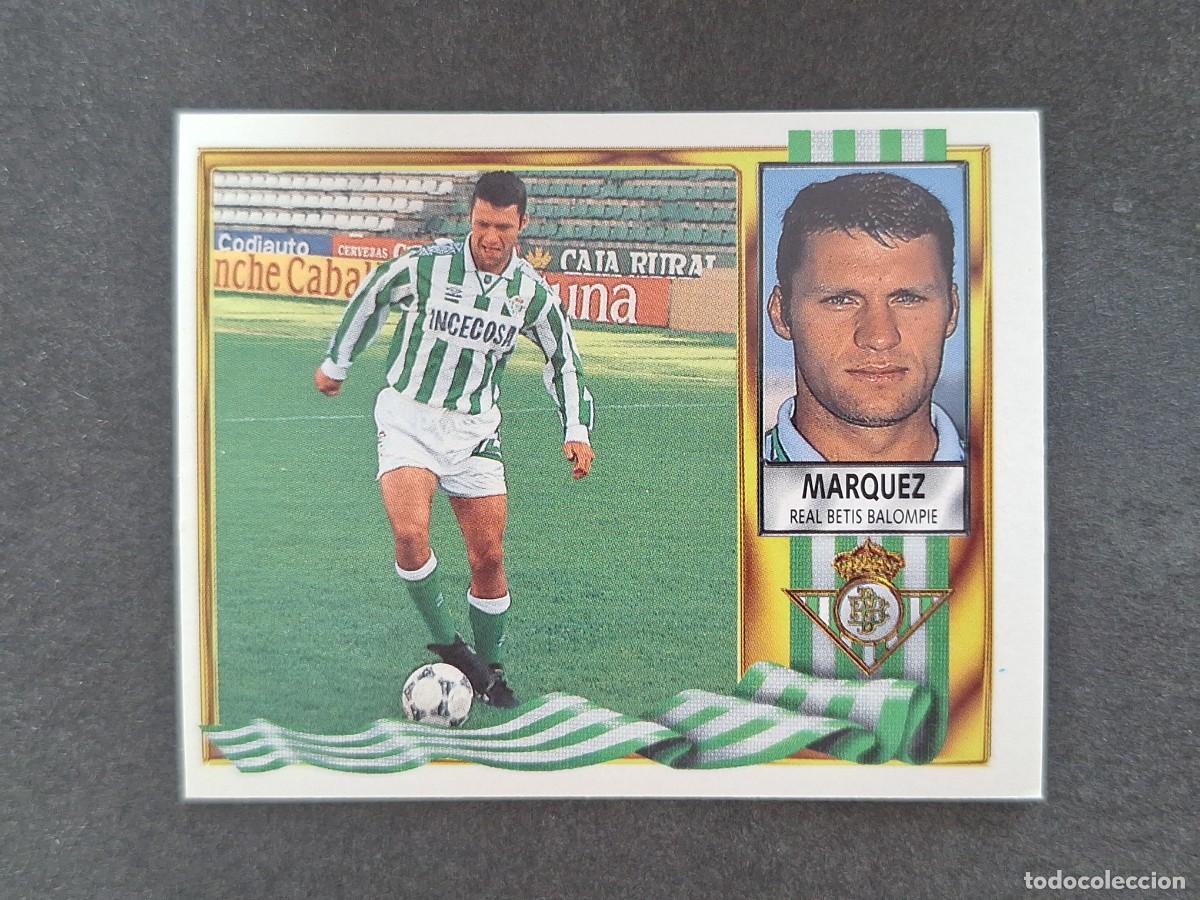 Fu&szlig;ball-Sticker: L3 MARQUEZ REAL BETIS BALOMPIE LIGA ESTE 1995 1996 95 96 NUNCA PEGADO SIN PEGAR
