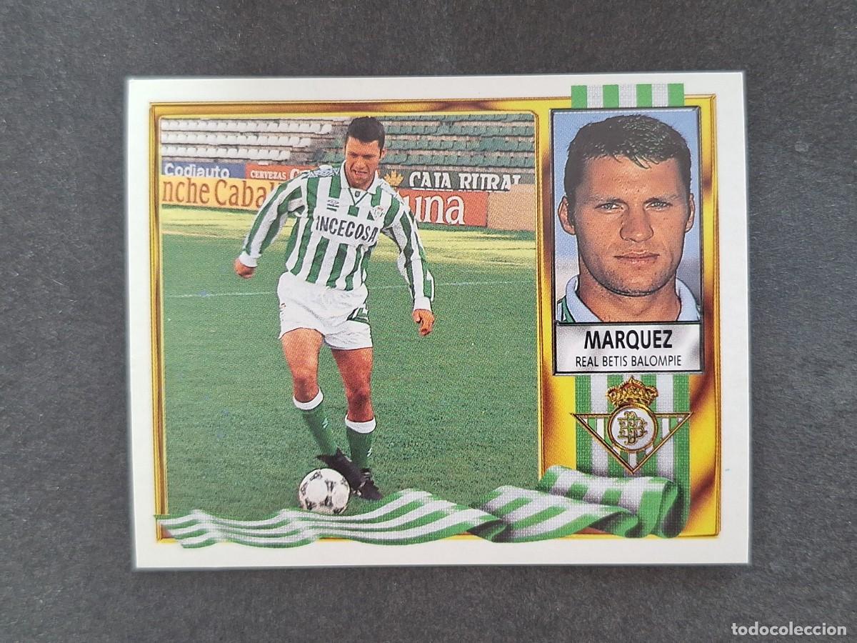 Fu&szlig;ball-Sticker: L3 MARQUEZ REAL BETIS BALOMPIE LIGA ESTE 1995 1996 95 96 NUNCA PEGADO SIN PEGAR