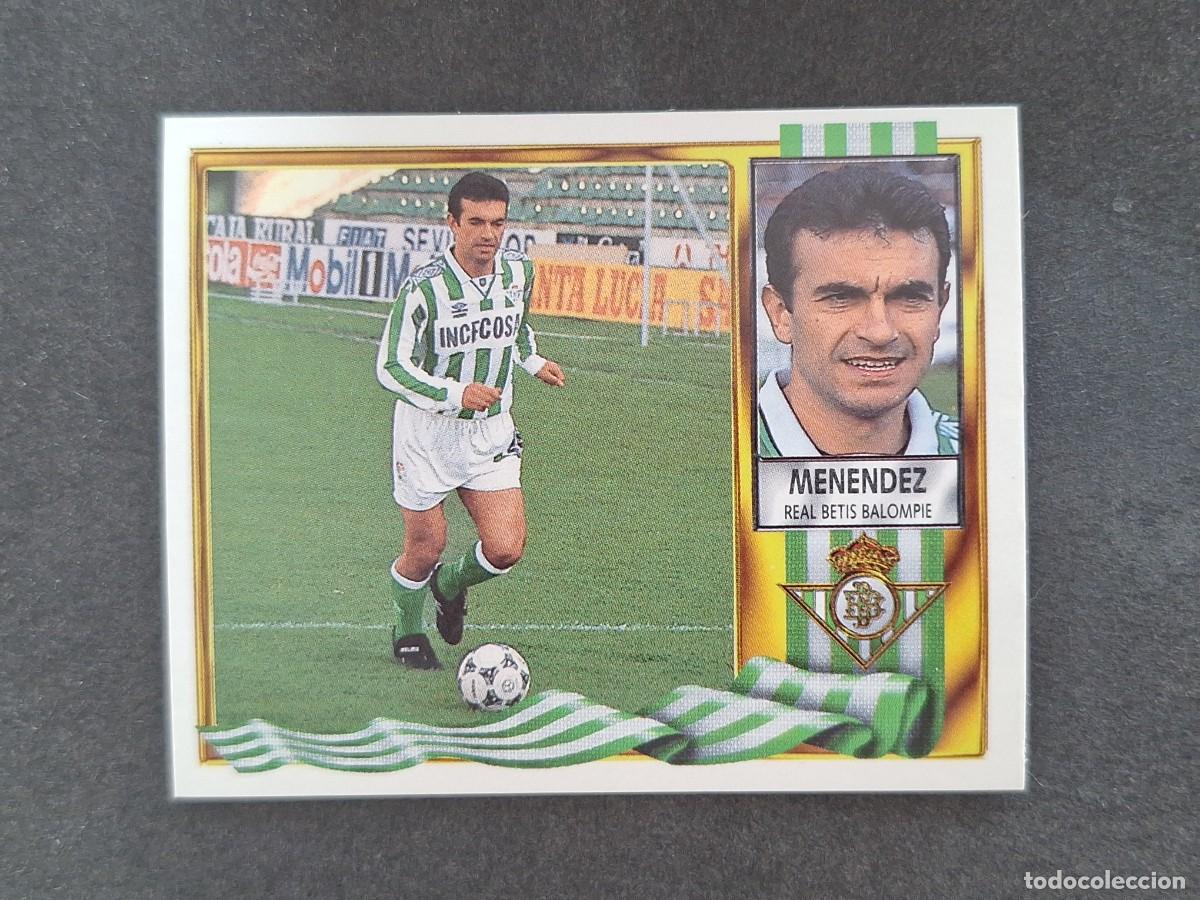 Fu&szlig;ball-Sticker: L3 MENENDEZ REAL BETIS BALOMPIE LIGA ESTE 1995 1996 95 96 NUNCA PEGADO SIN PEGAR