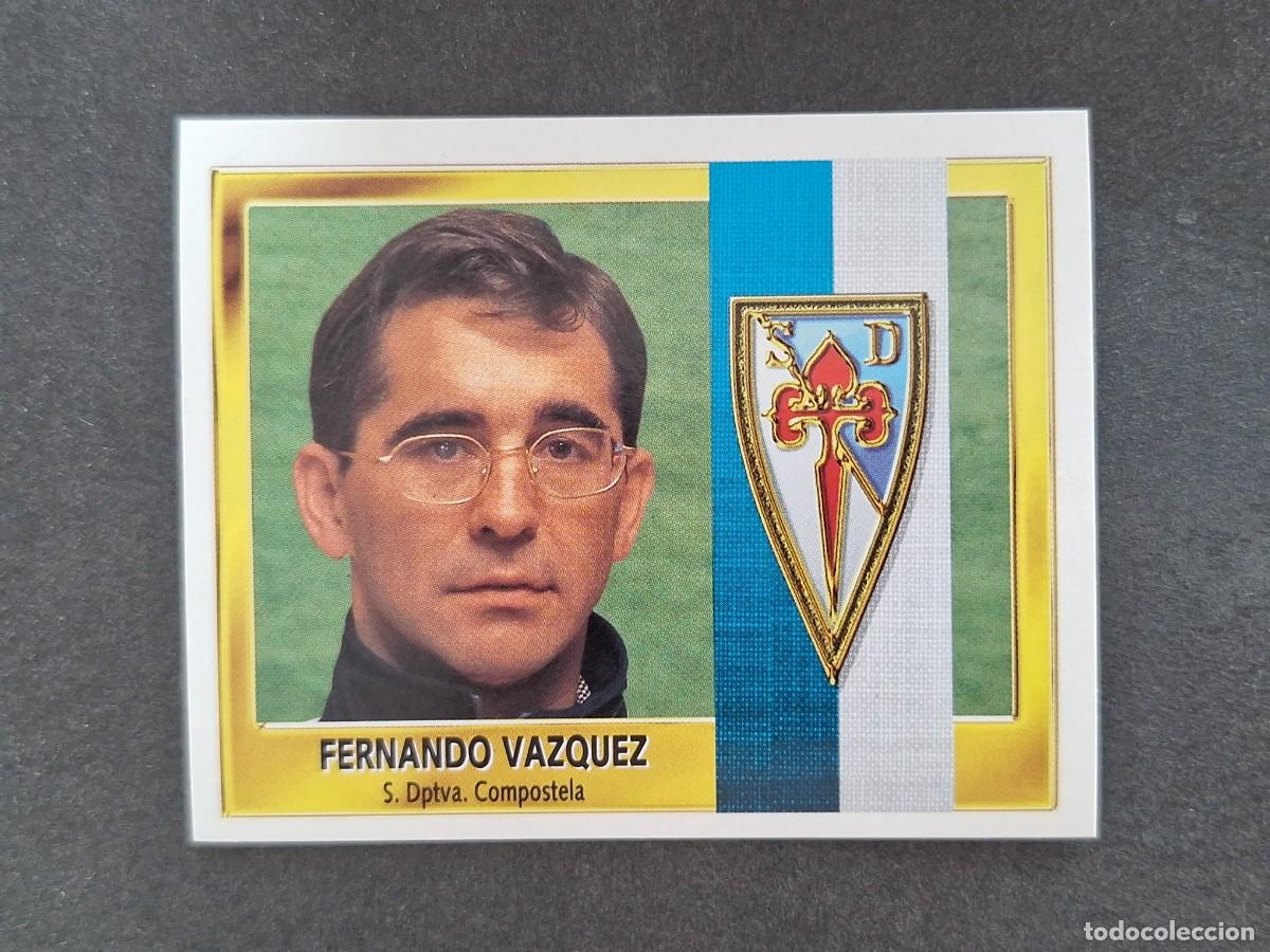Cromos de f&uacute;tbol: L3 FERNANDO VAZQUEZ ENTRENADOR S. D. COMPOSTELA LIGA ESTE 1995 1996 95 96 NUNCA PEGADO SIN PEGAR