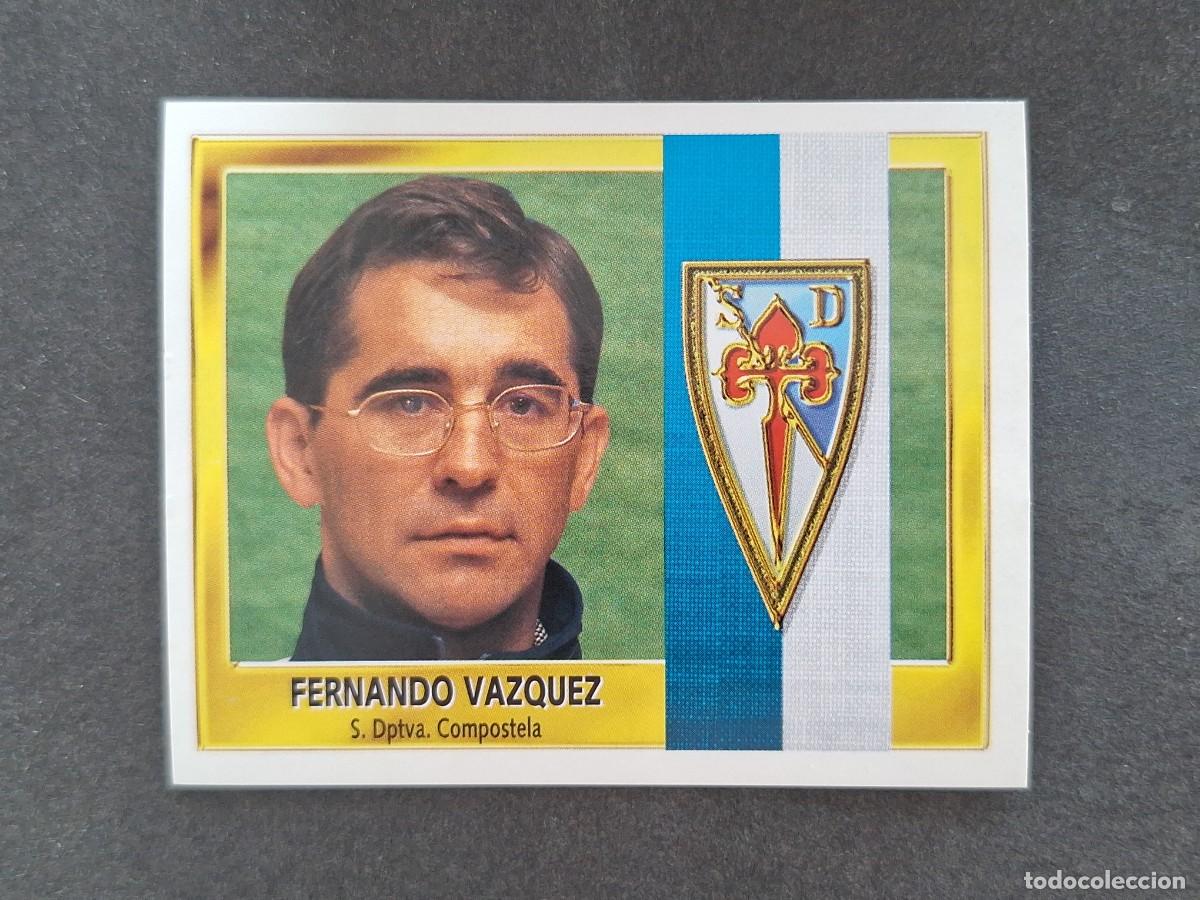 Cromos de f&uacute;tbol: L3 FERNANDO VAZQUEZ ENTRENADOR S. D. COMPOSTELA LIGA ESTE 1995 1996 95 96 NUNCA PEGADO SIN PEGAR