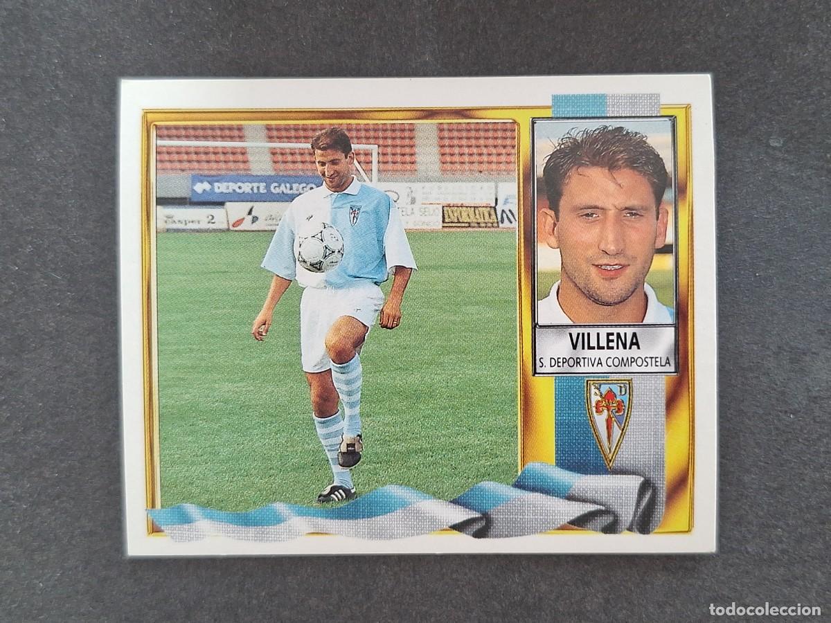 Cromos de f&uacute;tbol: L3 VILLENA S. D. COMPOSTELA LIGA ESTE 1995 1996 95 96 NUNCA PEGADO SIN PEGAR