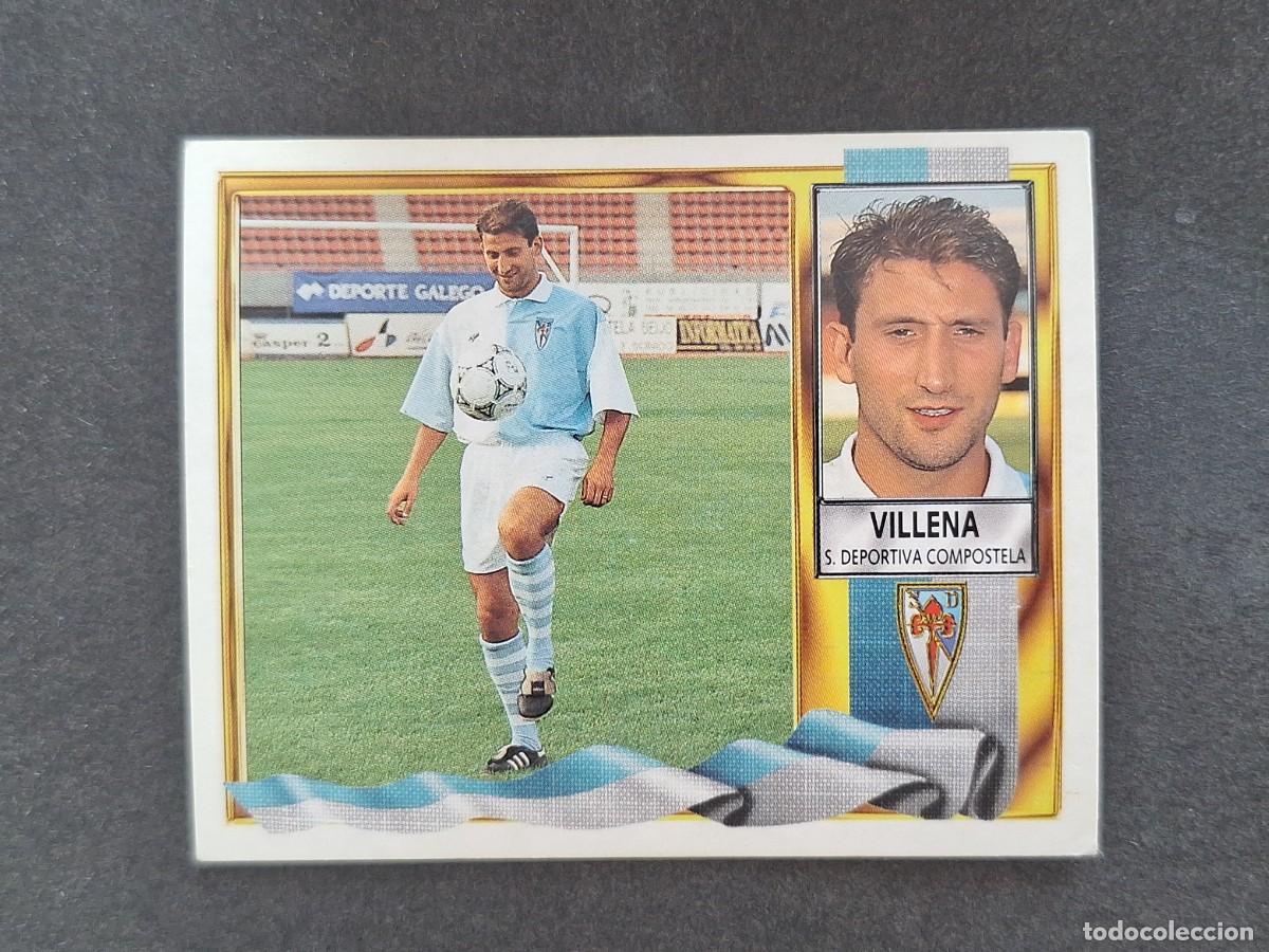 Cromos de f&uacute;tbol: L3 VILLENA S. D. COMPOSTELA LIGA ESTE 1995 1996 95 96 NUNCA PEGADO SIN PEGAR
