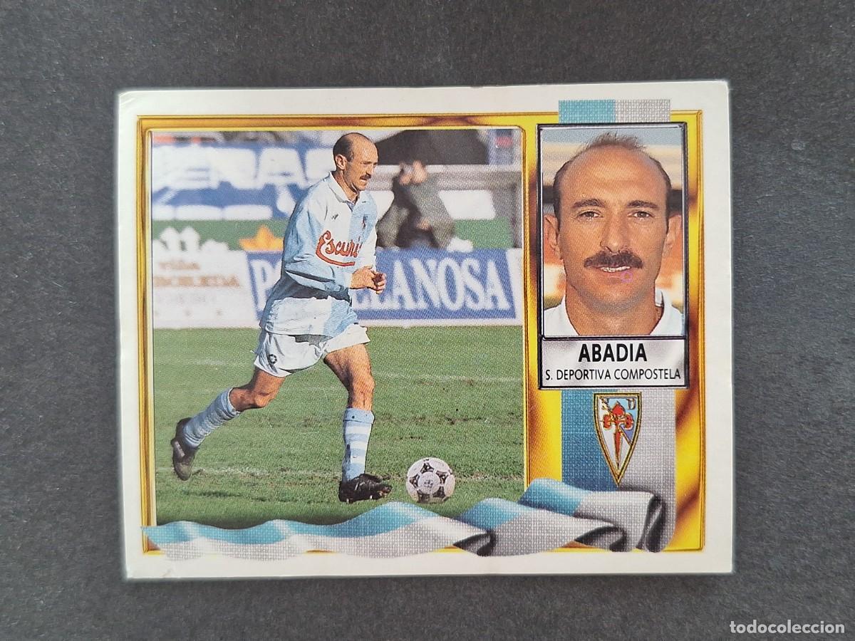 Cromos de f&uacute;tbol: L3 ABADIA S. D. COMPOSTELA LIGA ESTE 1995 1996 95 96 NUNCA PEGADO SIN PEGAR