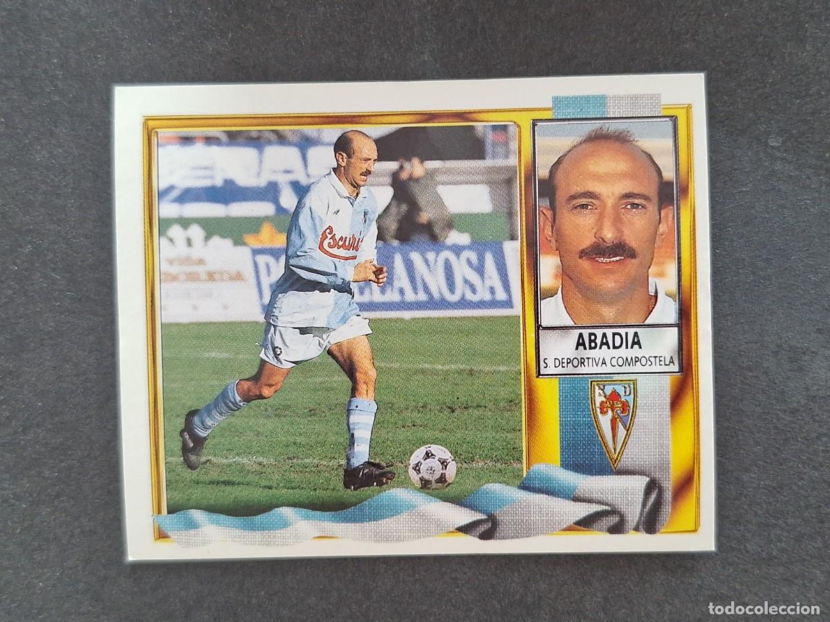 Cromos de f&uacute;tbol: L3 ABADIA S. D. COMPOSTELA LIGA ESTE 1995 1996 95 96 NUNCA PEGADO SIN PEGAR
