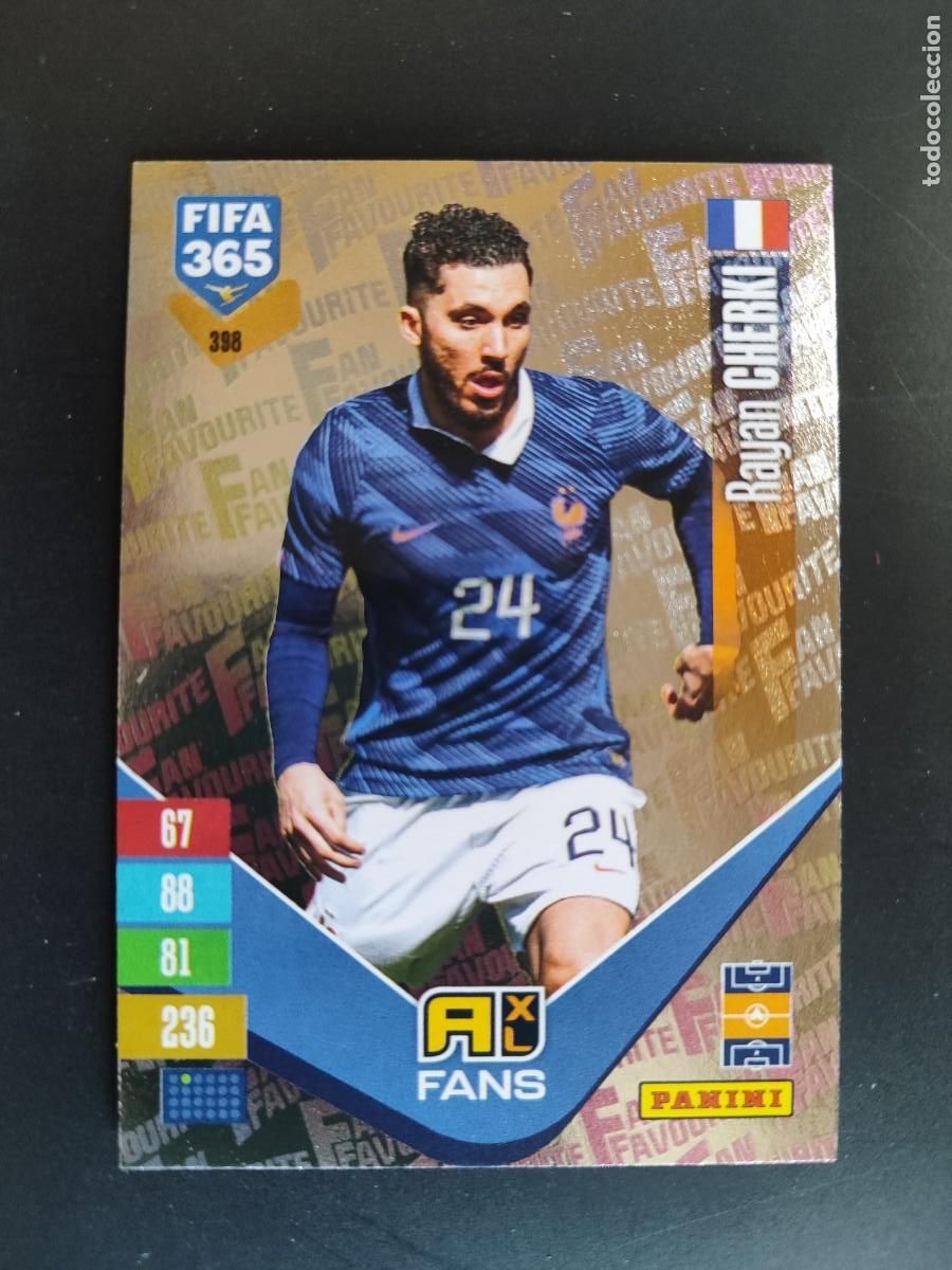 Fu&szlig;ball-Sticker: ADRENALYN XL FIFA 365 2027 CARD FANS CHERKI FRANCIA # 398 PANINI